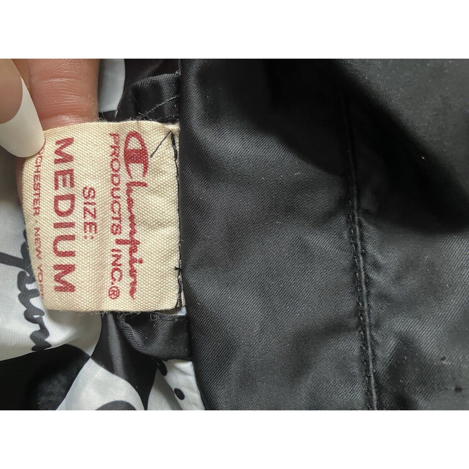 Champion Champion Jacket Black Snap Men’s Med Lightweight with logo Size US M / EU 48-50 / 2 - 7 Thumbnail