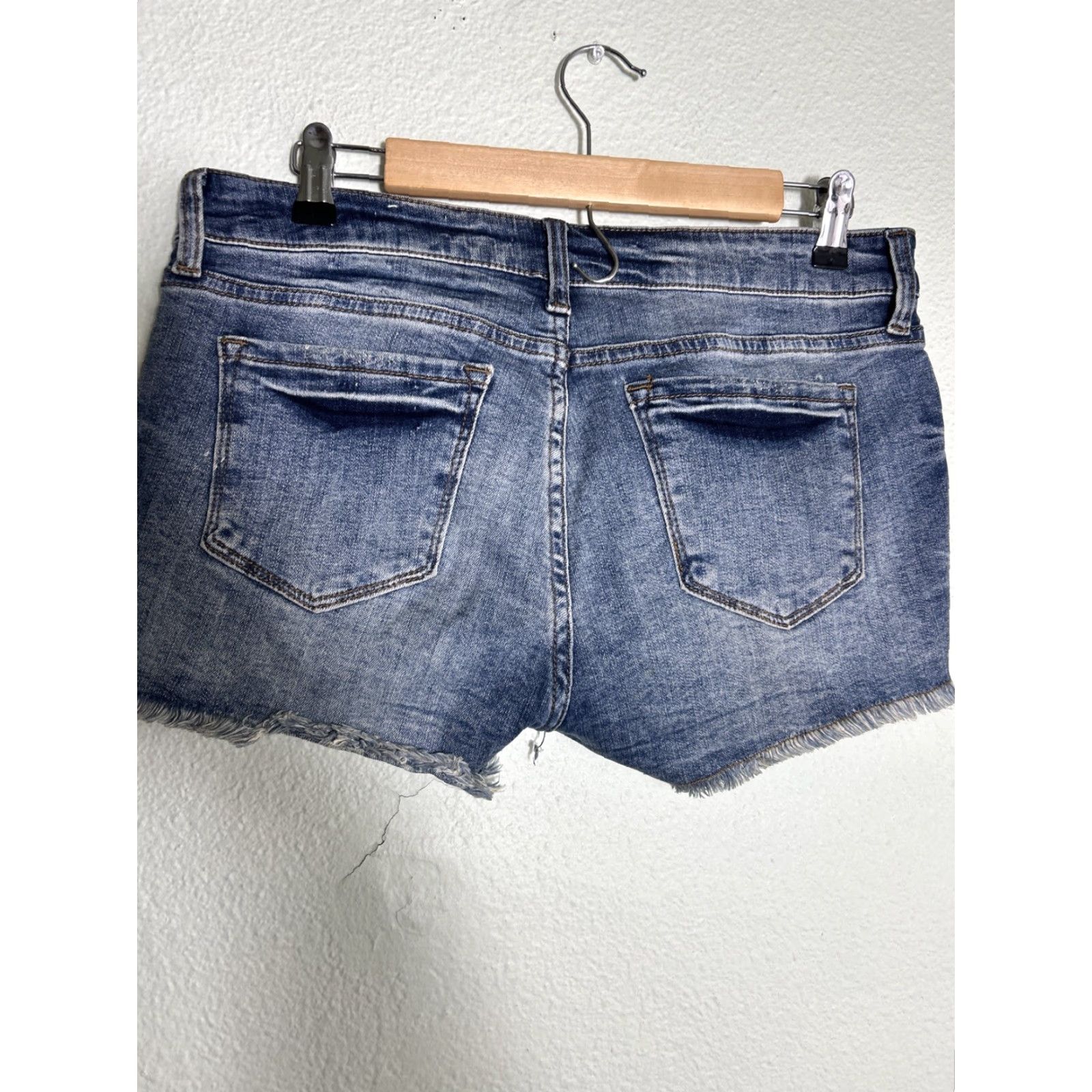 Denime STS Blue Womens Cut Off Denim Boyfriend Shorts Distressed Size 28x2 Size 28" / US 6 / IT 42 - 7 Thumbnail