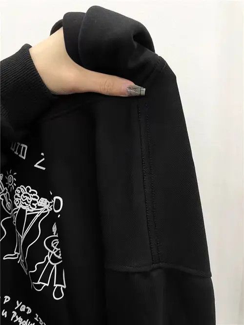 Designer Street Hip Hop Printed Loose Casual Hooded Sweatshirt Size US L / EU 52-54 / 3 - 3 Thumbnail