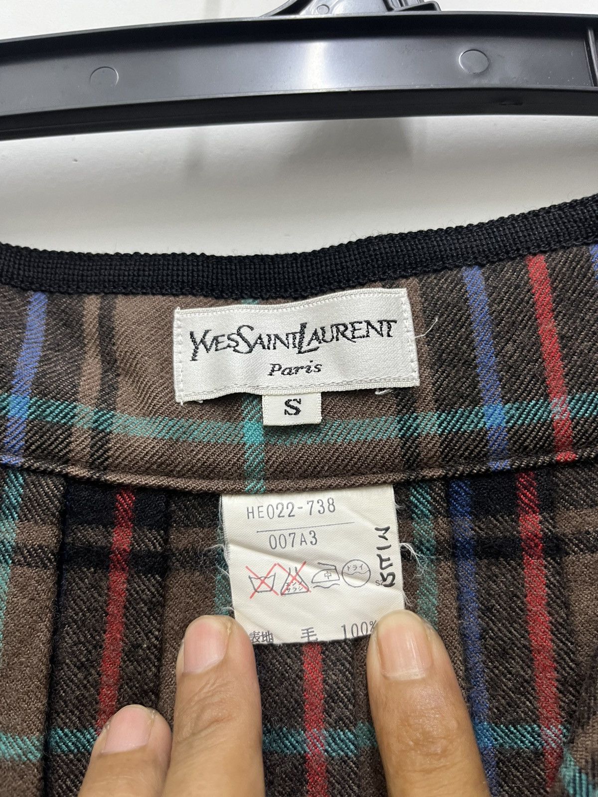 Yves Saint Laurent Vintage Yves Saint Laurent Paris YSL Wool Tartan Skirt Women Size 25" / US 0 / IT 36 - 7 Thumbnail
