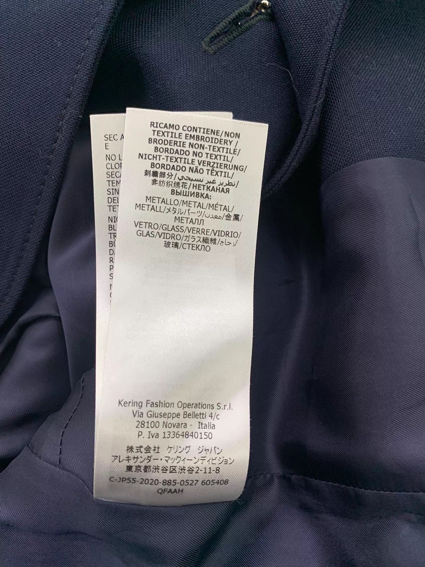 Alexander McQueen Alexander McQueen navy embroidered blazer 38 new Size XS / US 0-2 / IT 36-38 - 7 Thumbnail
