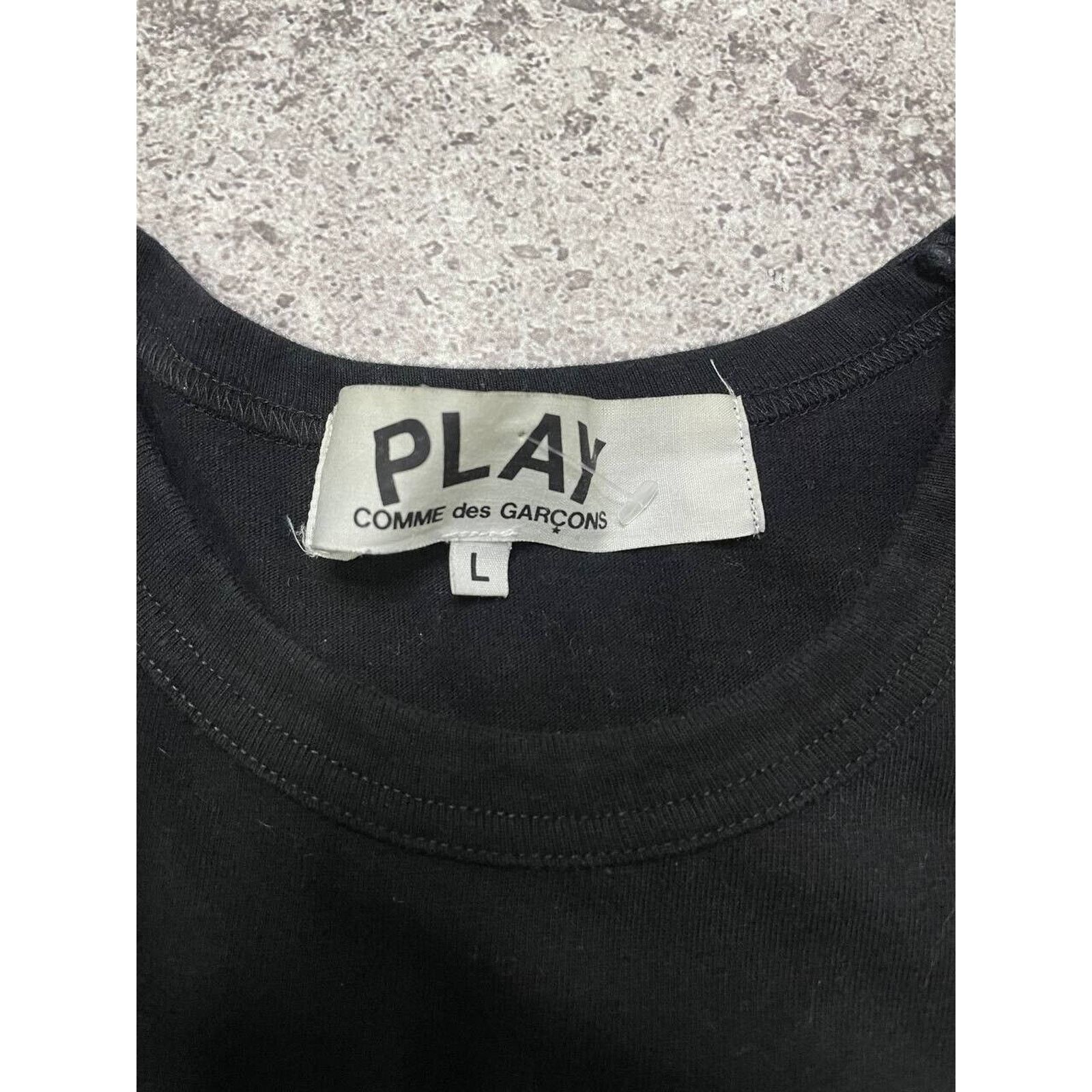 Comme des Garcons × Vintage Vintage Comme des Garcons PLAY Black T-Shirt Heart Logo L Size US L / EU 52-54 / 3 - 4 Thumbnail