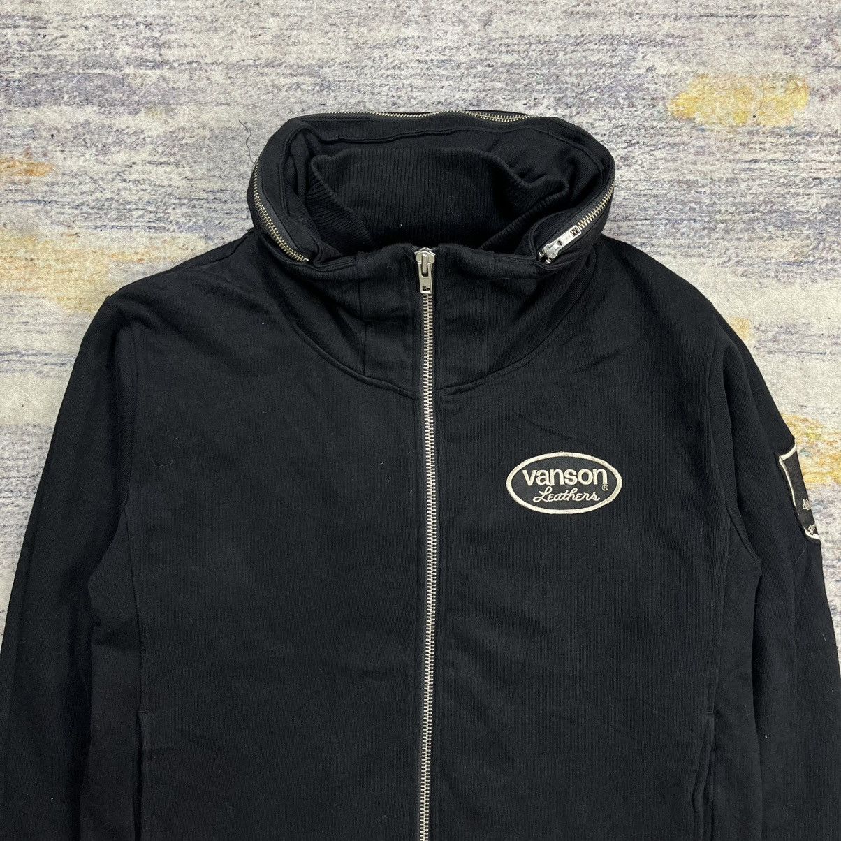 Vanson Leathers Vanson hidden hood embroidery hoodie Size US L / EU 52-54 / 3 - 6 Thumbnail