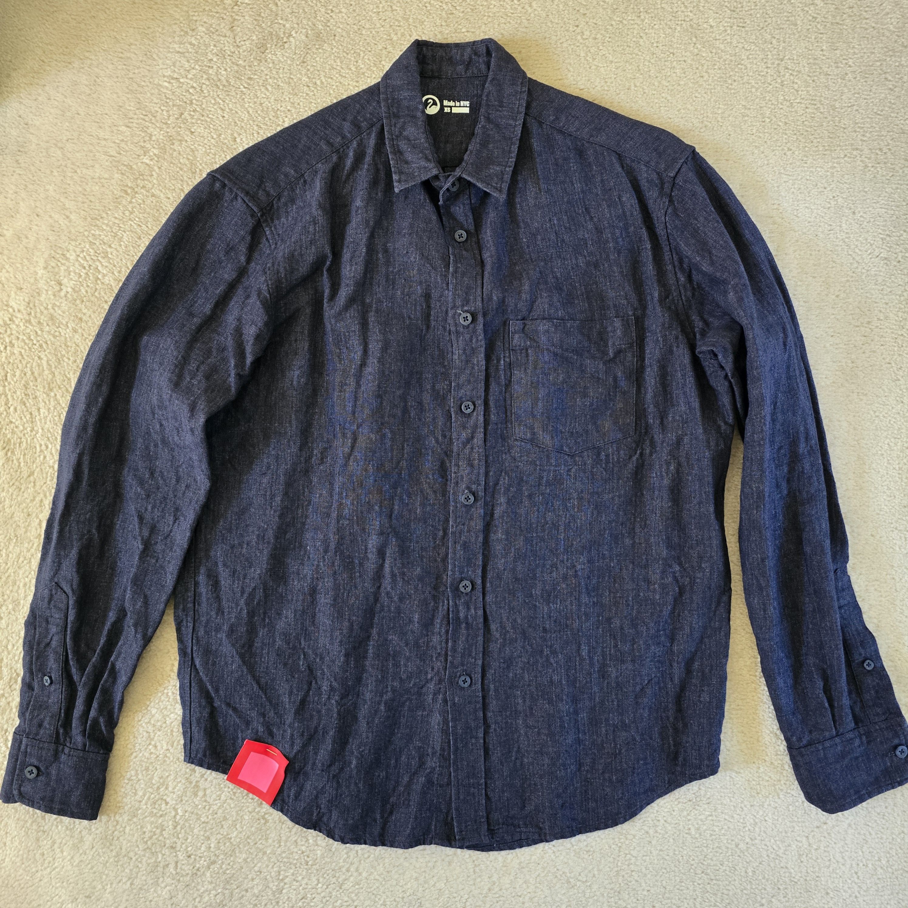 Outlier Outlier Adenselinen Boxford Button Up Shirt Chambray Size US XS / EU 42 / 0 - 1 Thumbnail