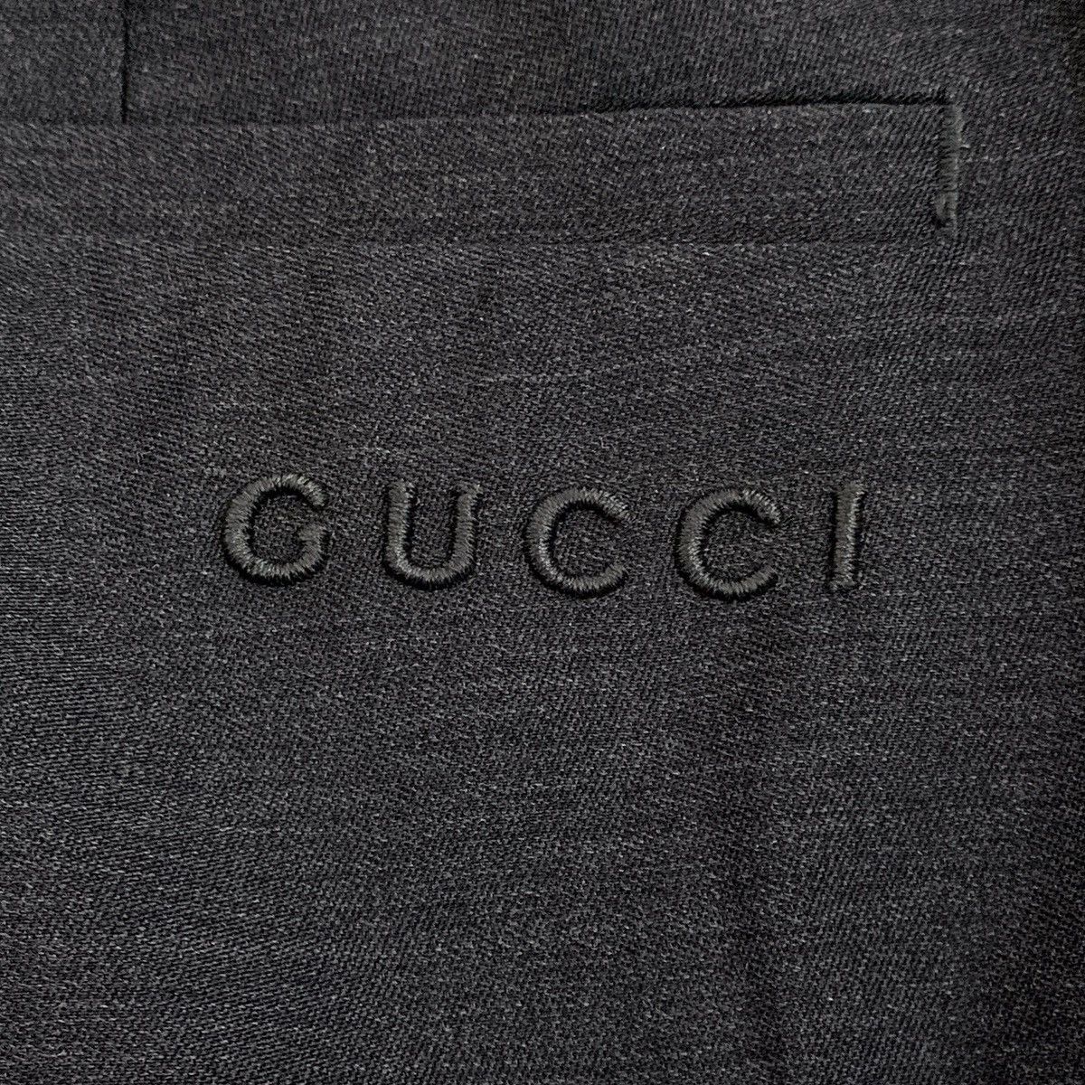 Gucci Gucci Black Grey Logo Letter Embroidered Casual Pants K26WX Size 26" / US 2 / IT 38 - 6 Thumbnail