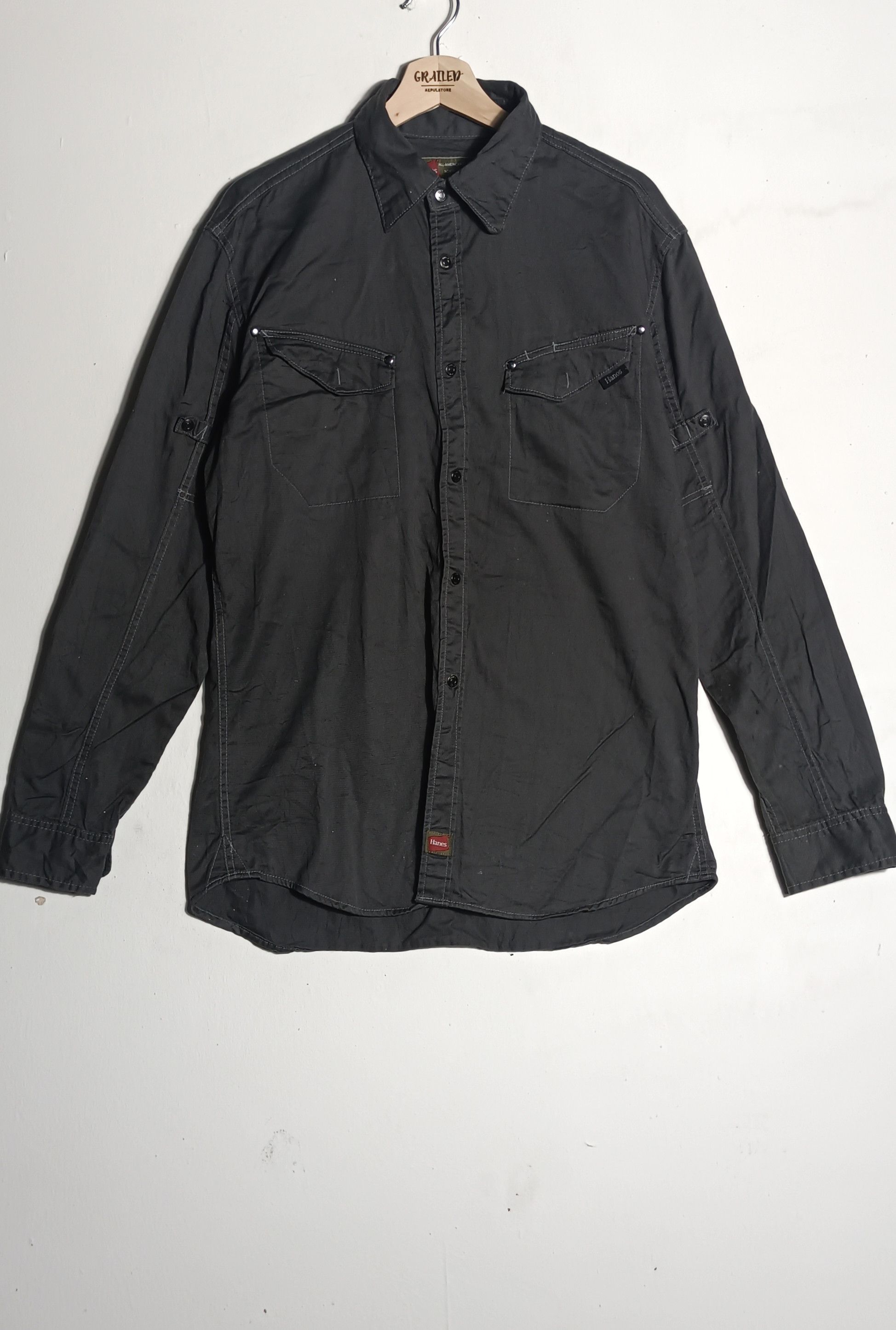 Hanes × Japanese Brand × Vintage Vintage🔥 Hanes buttons up all american confort Size US L / EU 52-54 / 3 - 1 Thumbnail