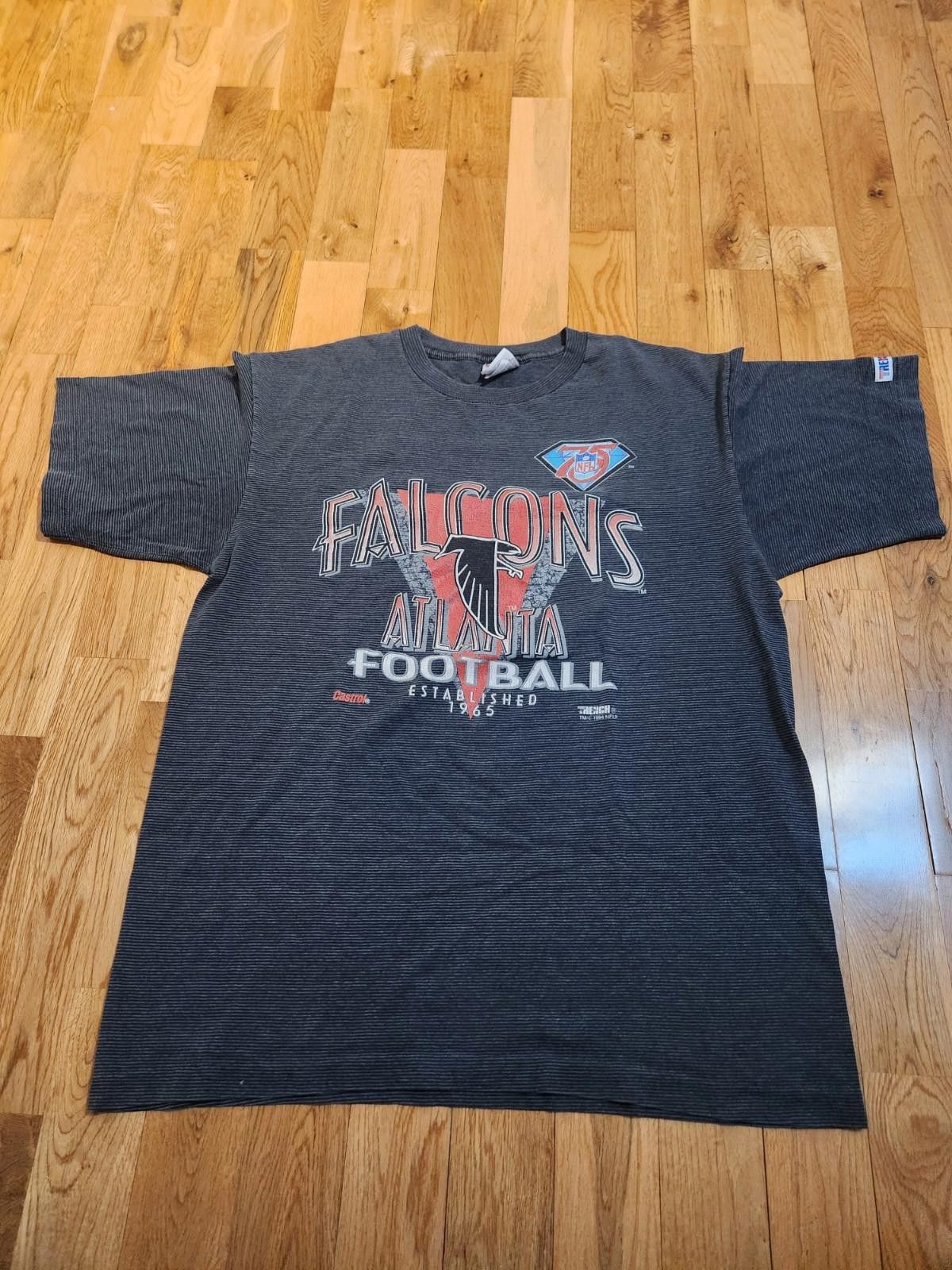 American Trench Vintage 90s Atlanta Falcons NFL Proline T Shirt Black XL Size ONE SIZE - 1 Thumbnail