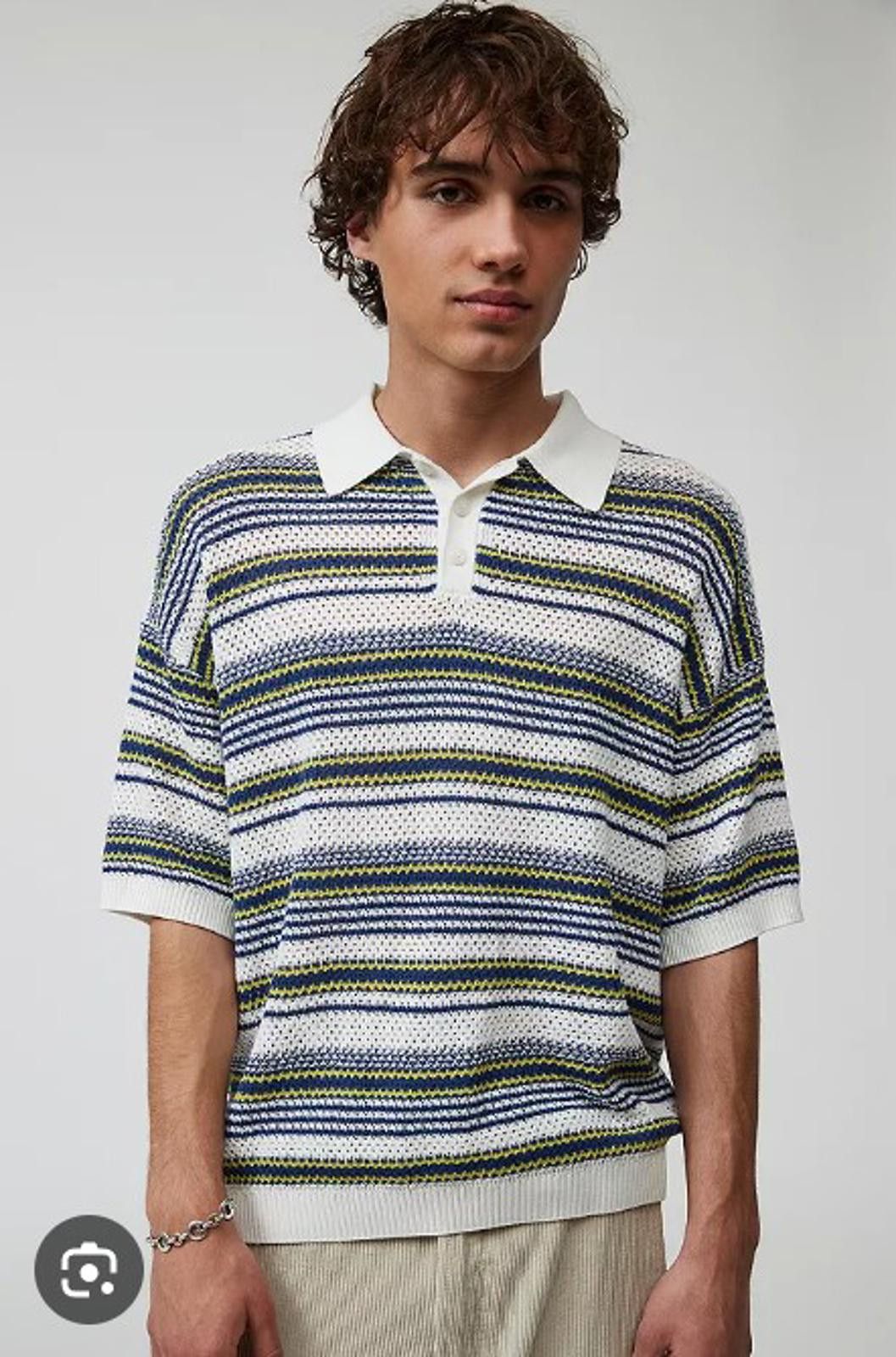 Urban Outfitters Urban Outfitters UO Clifton Mesh Popover Polo Shirt - Sz. L Size US L / EU 52-54 / 3 - 1 Thumbnail