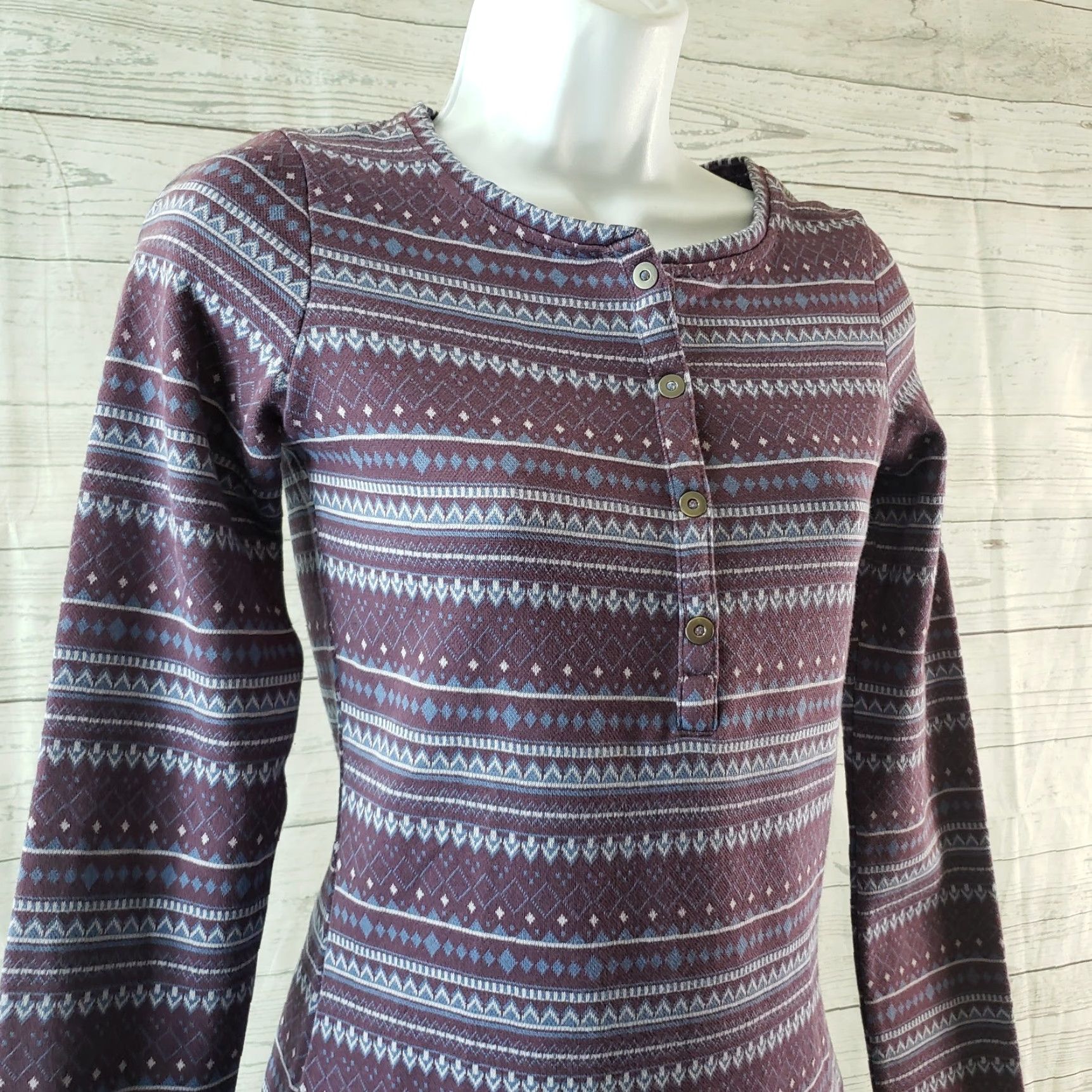 Vintage Columbia Womens Long Sleeve Top XS Purple Stripe Cotton Blend T-Shirt Shirt Pullover Regular Size XS Womens Columbia Stripe Top Size XS / US 0-2 / IT 36-38 - 2 Thumbnail