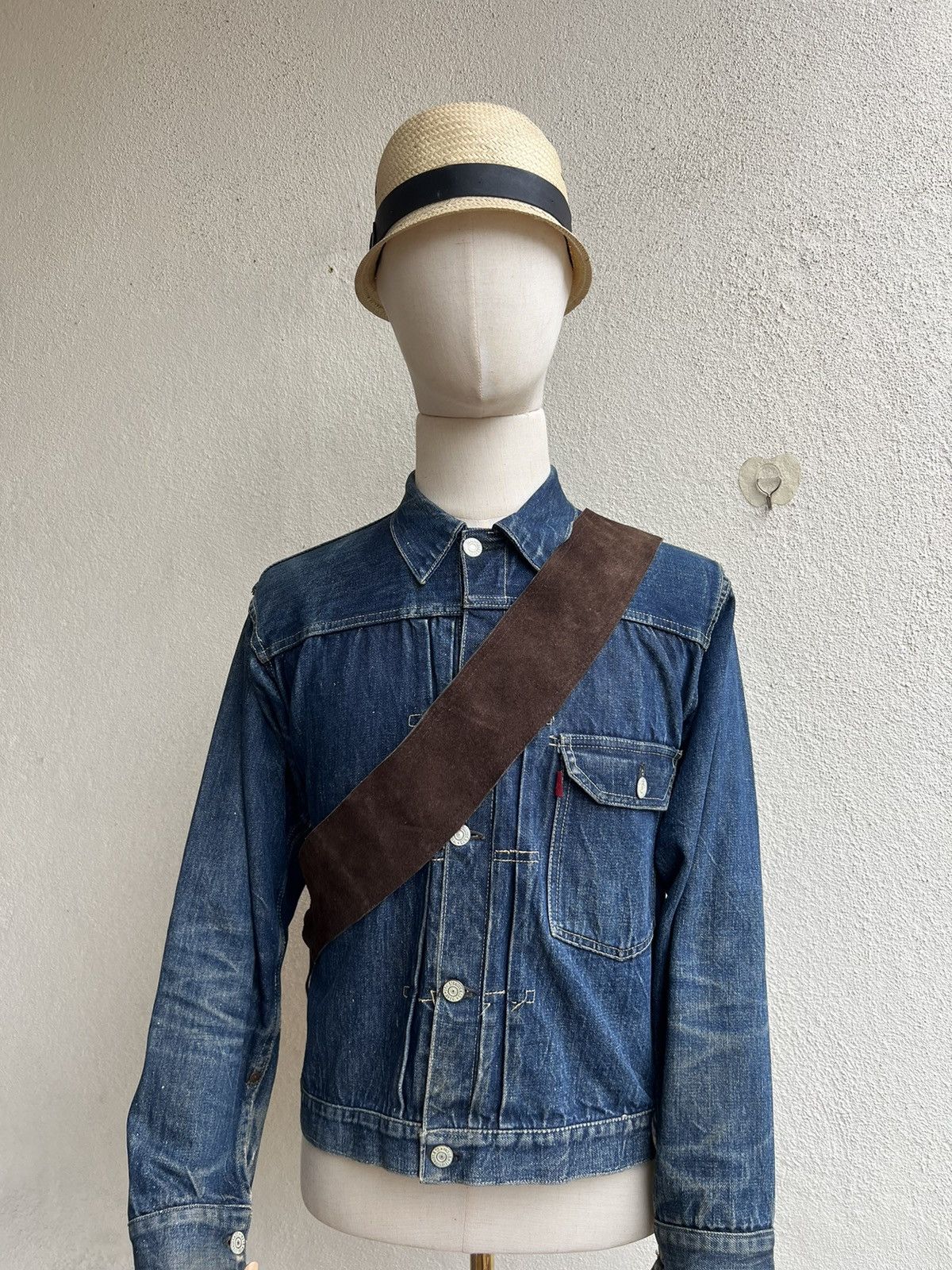 Japanese Brand Vintage Unknown Japan Brand Brown Suede Leather Bag Size ONE SIZE - 6 Thumbnail