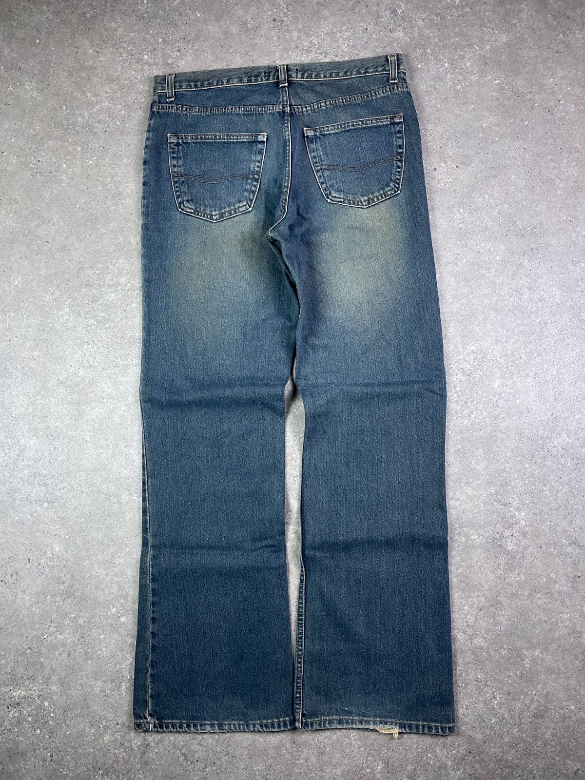 Japanese Brand × Vintage Vintage Y2K Japanese Wide Leg Mossy Denim Balenciaga Style Size US 33 - 2 Thumbnail