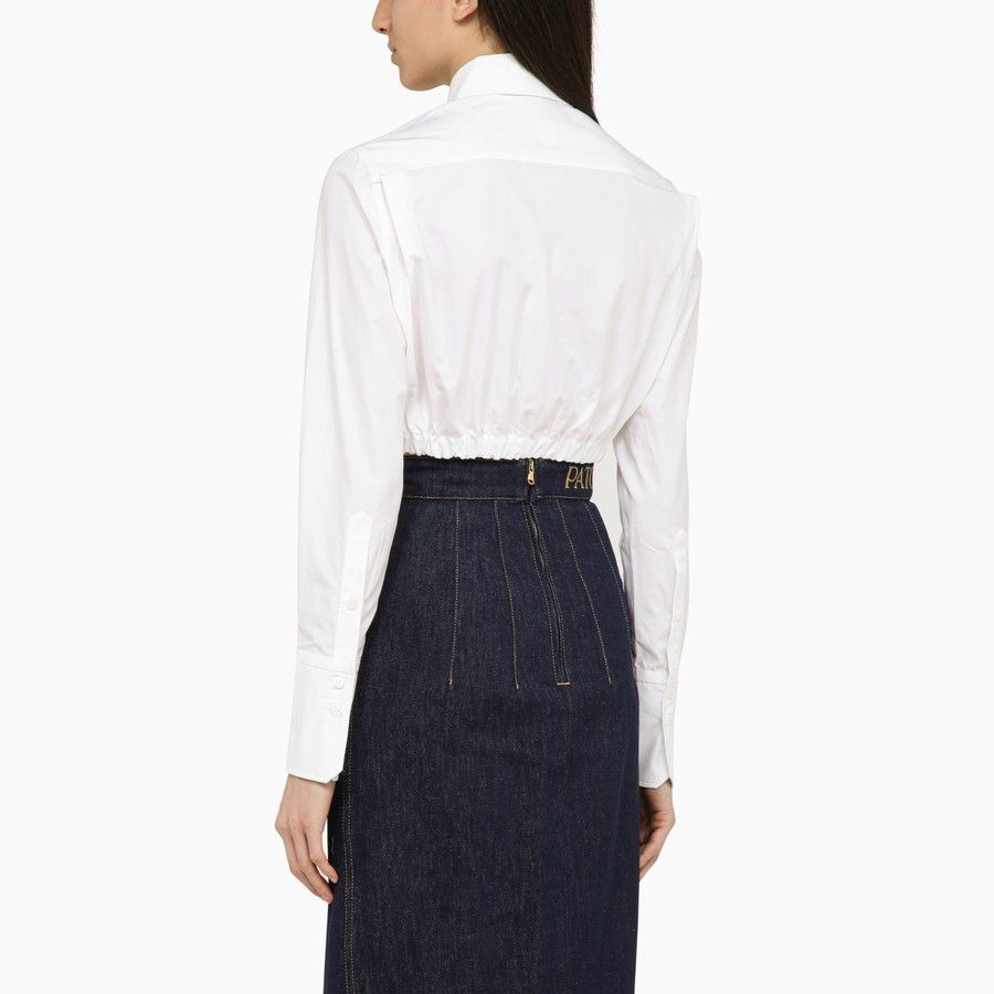 Patou o1d2blof0924 Cropped Shirts in White Size S / US 4 / IT 40 - 3 Thumbnail