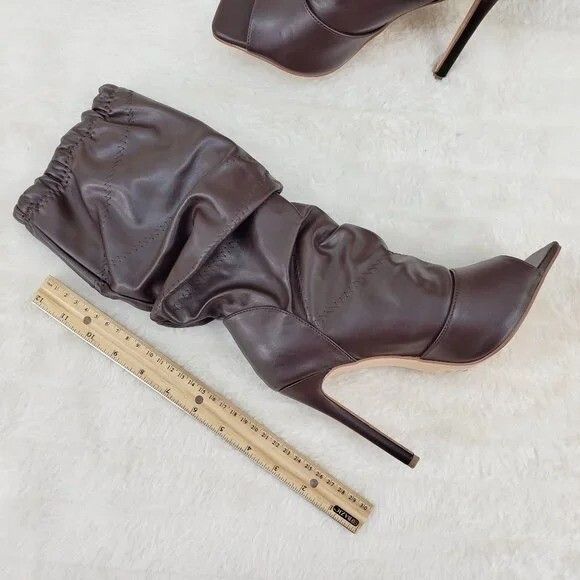 Other Victoria Brown Square toe Mid Calf Adjustable Slouch Scrunch Size US 11 / IT 41 - 6 Thumbnail