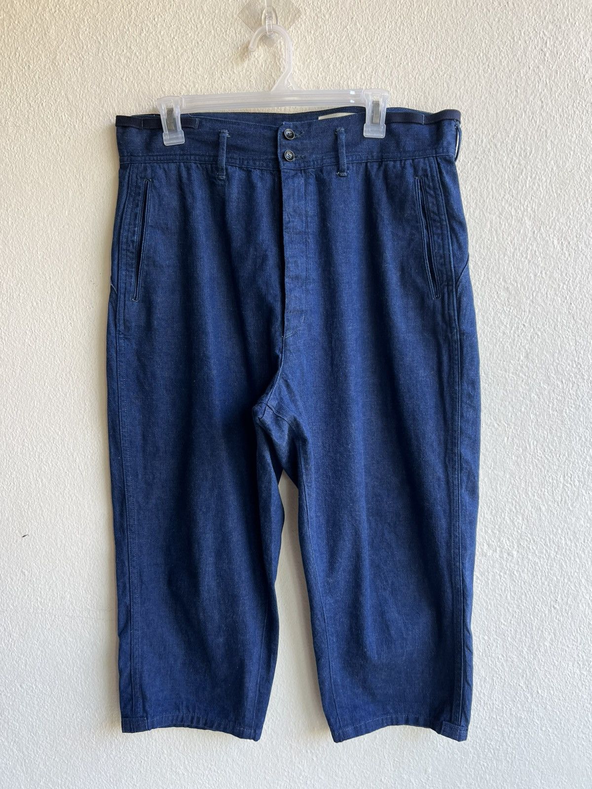 Chimala Chimala Indigo Blue Denim Cropped Baggy Trouser Pant Size US 32 / EU 48 - 2 Thumbnail