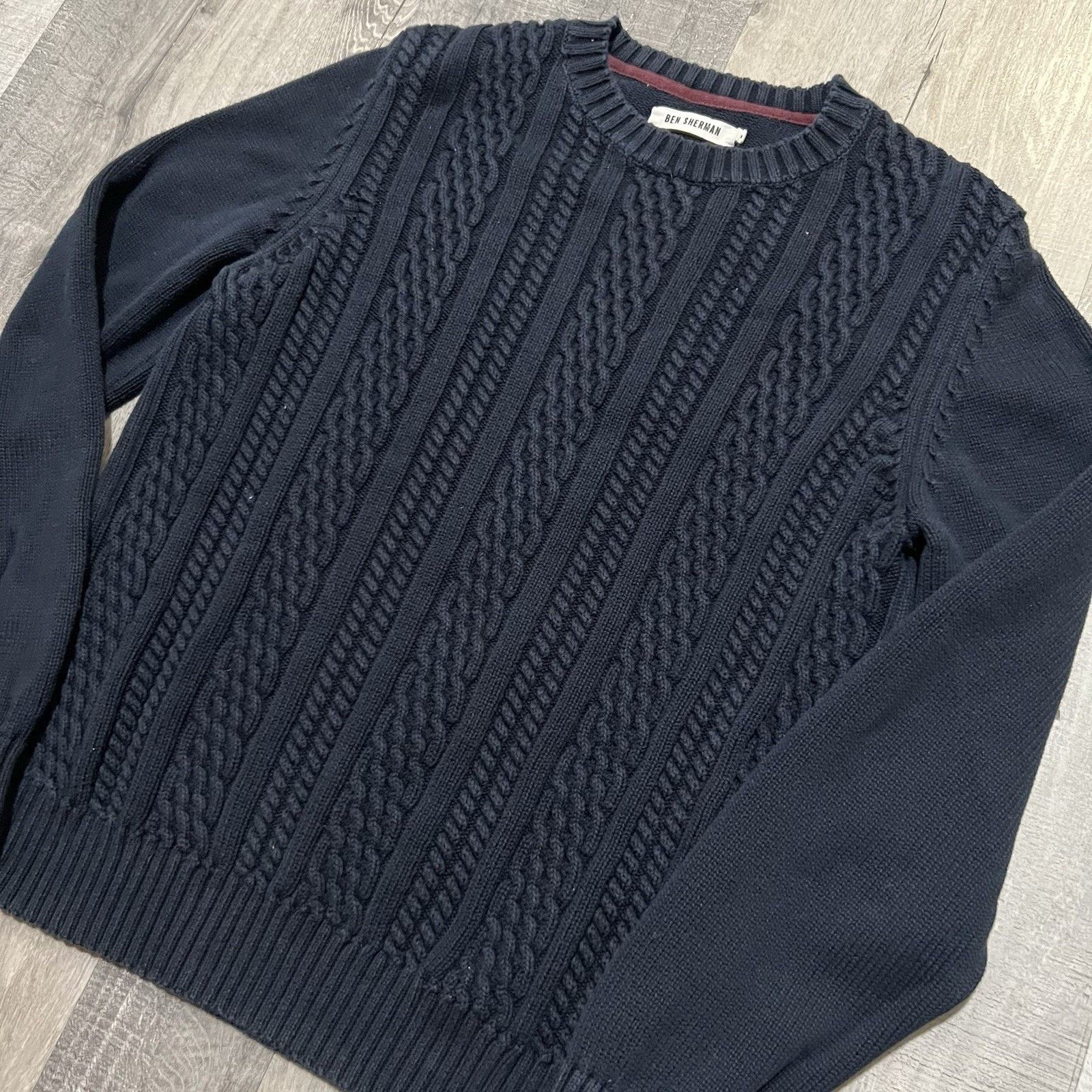 Ben Sherman Ben Sherman Cotton Cable Knit Sweater M Pull Over Heavy Knit Size US M / EU 48-50 / 2 - 3 Thumbnail