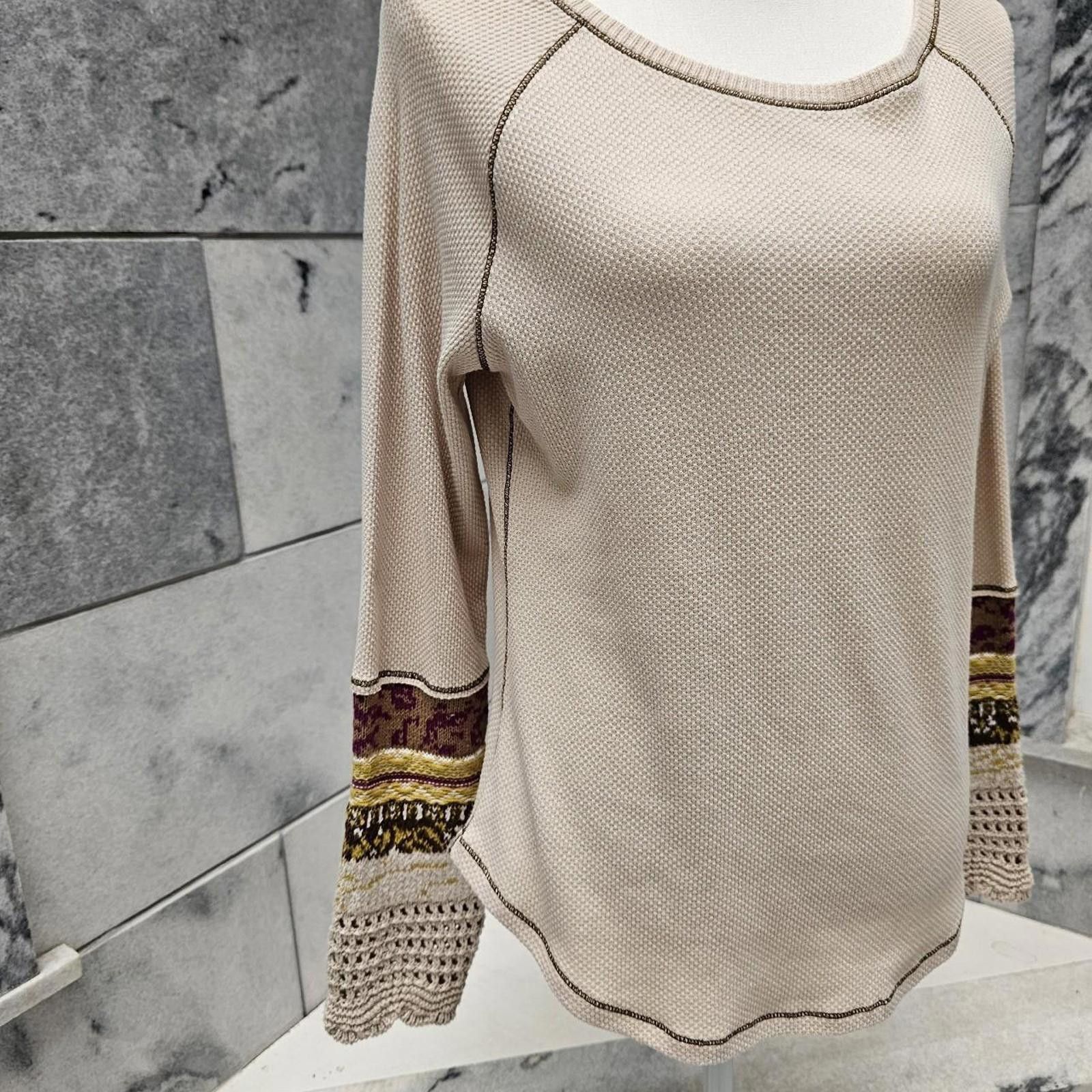 Other Women's Thermal Boho Shirt Size L / US 10 / IT 46 - 2 Thumbnail