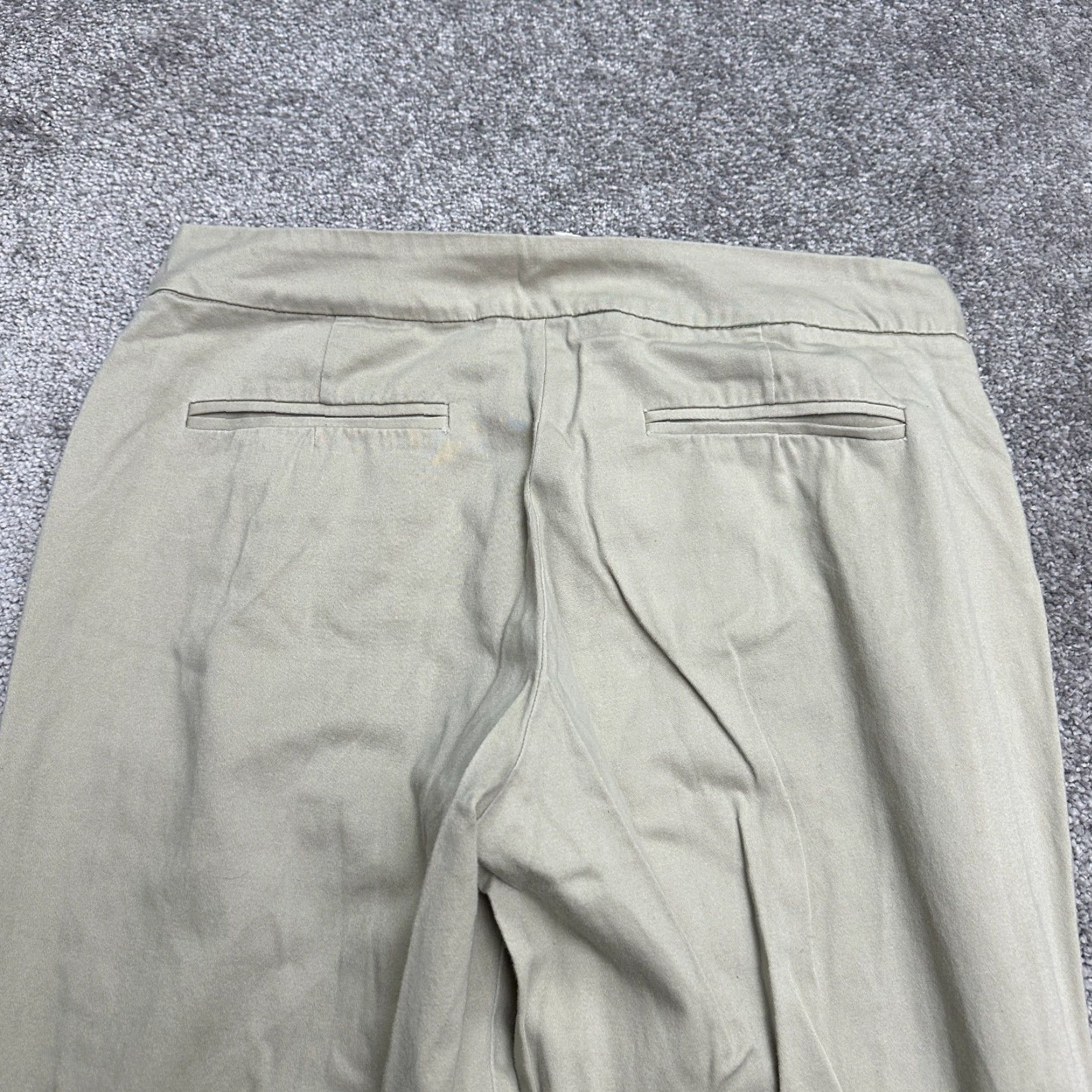 Soft Surroundings Soft Surroundings Pants Casual Cropped Cotton Beige Adult Small Regular Straight 30x23.5 Womens Regular Beige Cropped Pants - 30 Inseam, 23.5 Waist Size 28" / US 6 / IT 42 - 3 Thumbnail