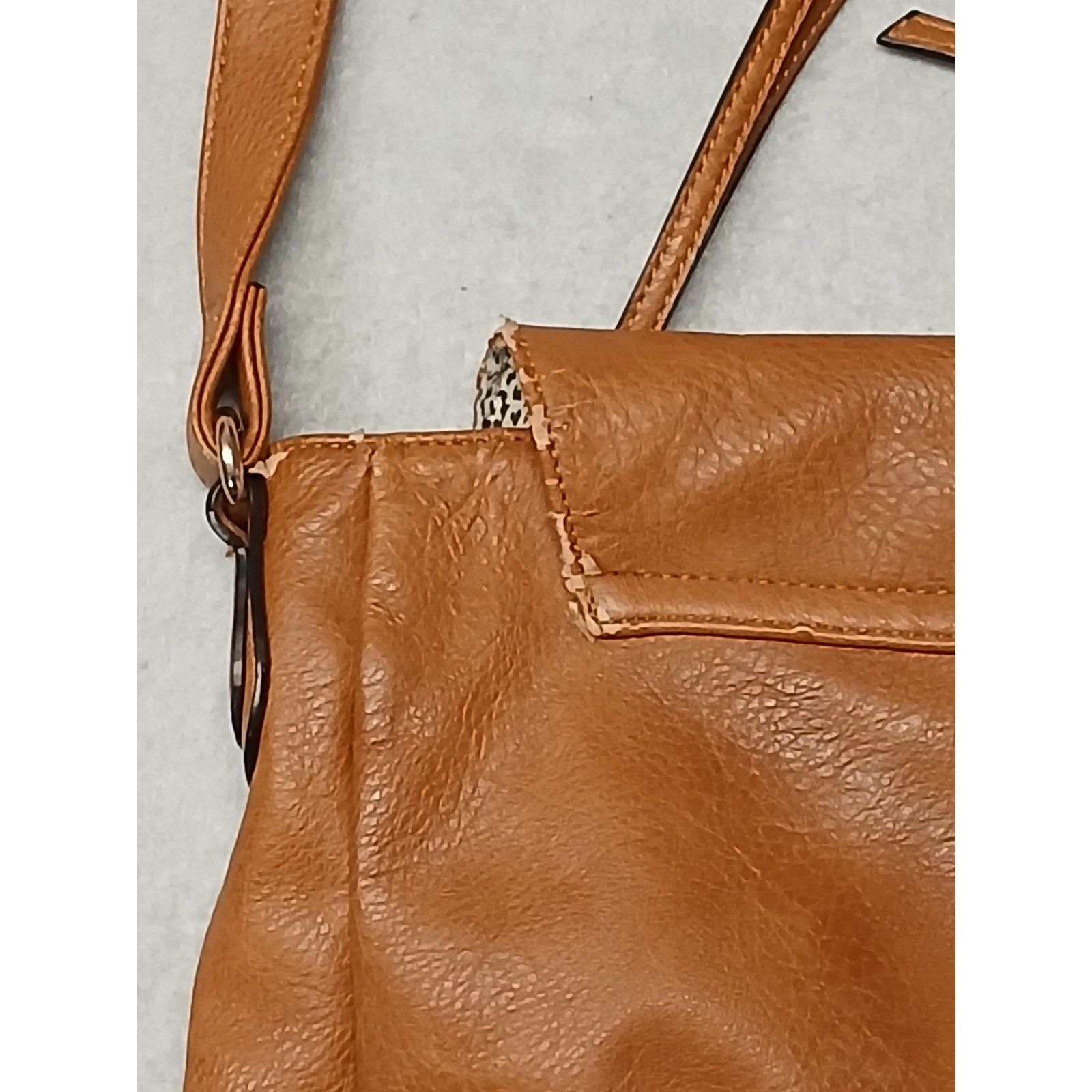 Call It Spring Call It Spring Orange Handcrafted Full Leather Saddle Bag Size ONE SIZE - 7 Thumbnail