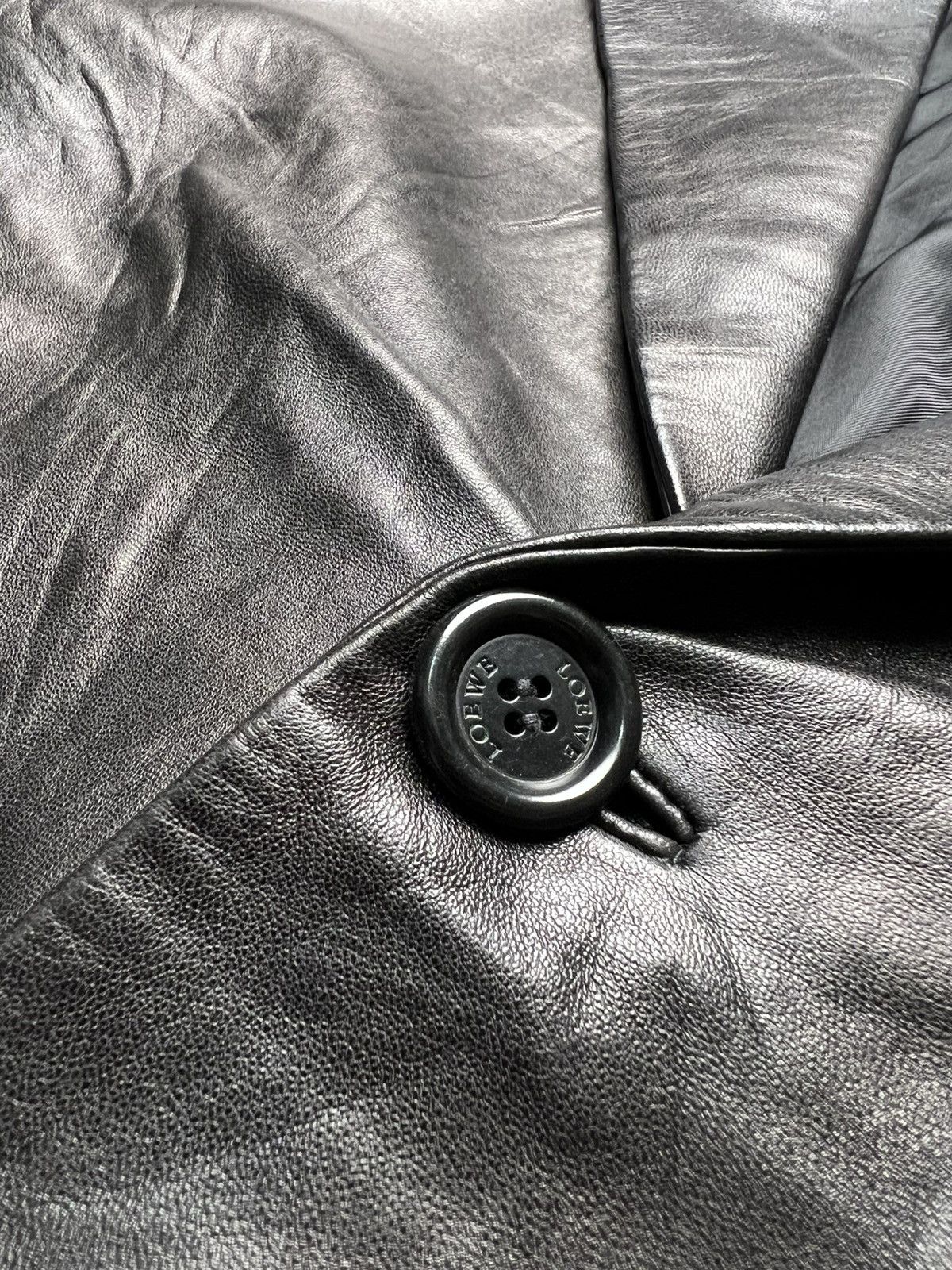 Loewe Vintage Loewe Leather Blazer Jacket Size US L / EU 52-54 / 3 - 6 Thumbnail