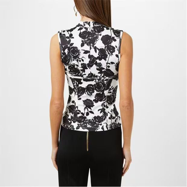 Balmain o1g2r1mq0924 Tank Top in White & Noir Size S / US 4 / IT 40 - 5 Thumbnail