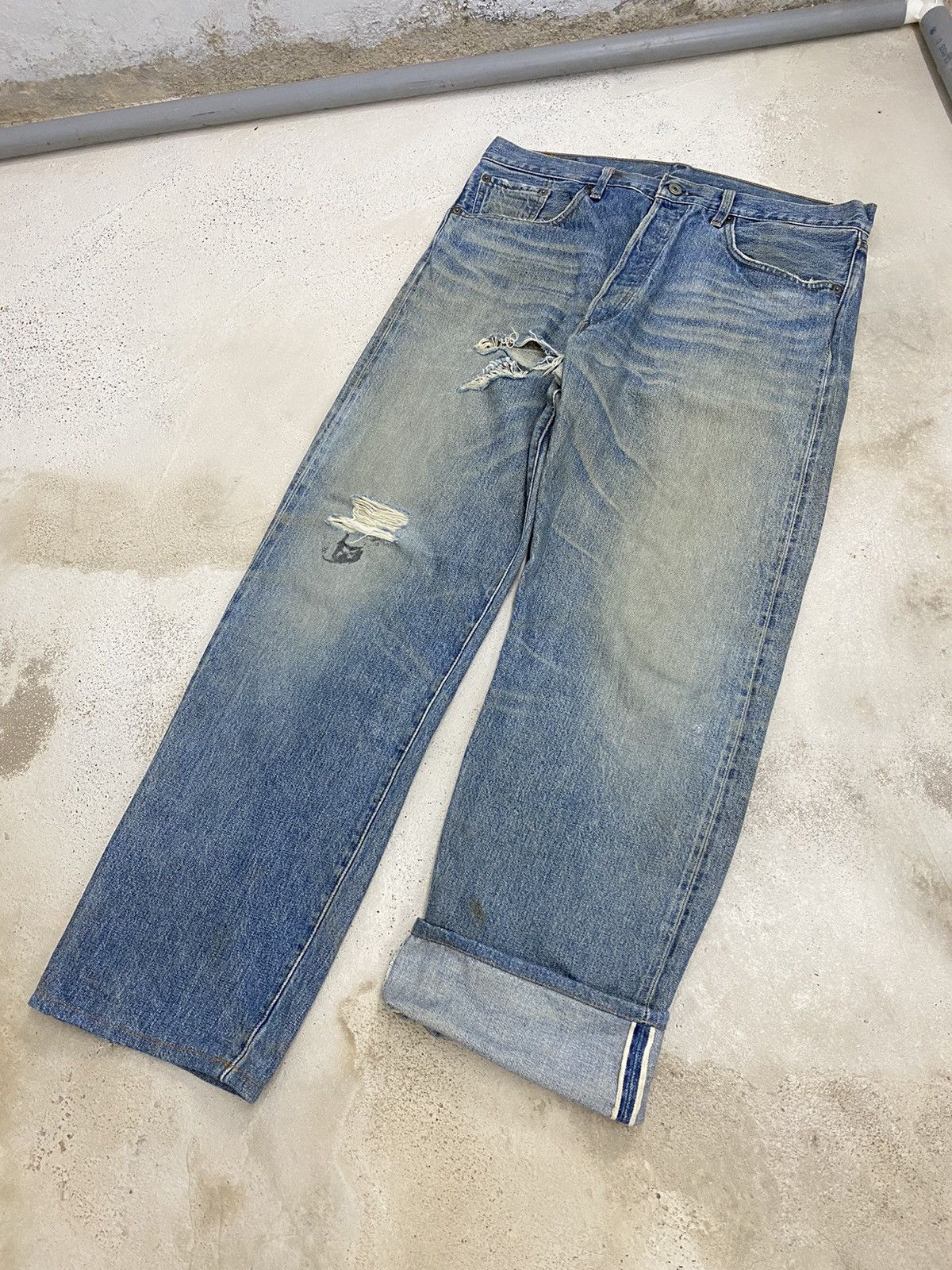 Levi's Vintage 90s Levis 501 Japan Selvedge Button Fly J09 Distress Size US 34 / EU 50 - 2 Thumbnail
