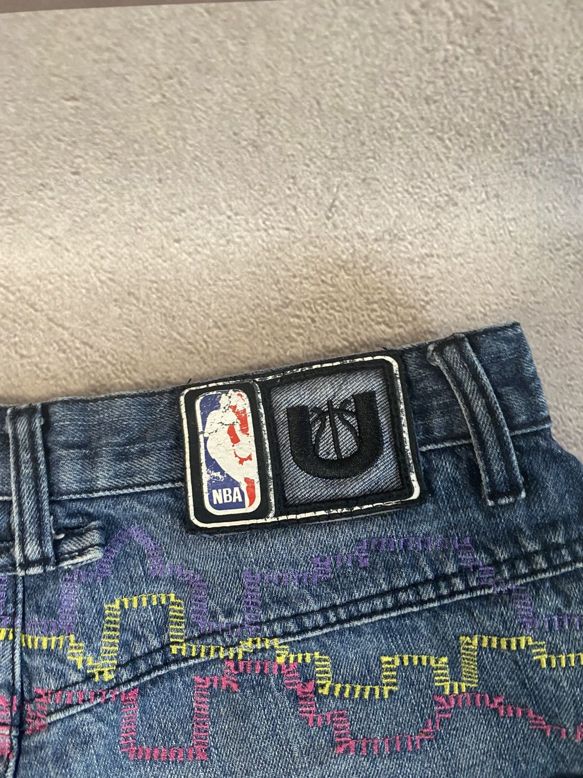 Japanese Brand × NBA × Vintage NBA UNK Lakers Baggy pants Tornado Mart style y2k jeans Size US 30 / EU 46 - 8 Thumbnail