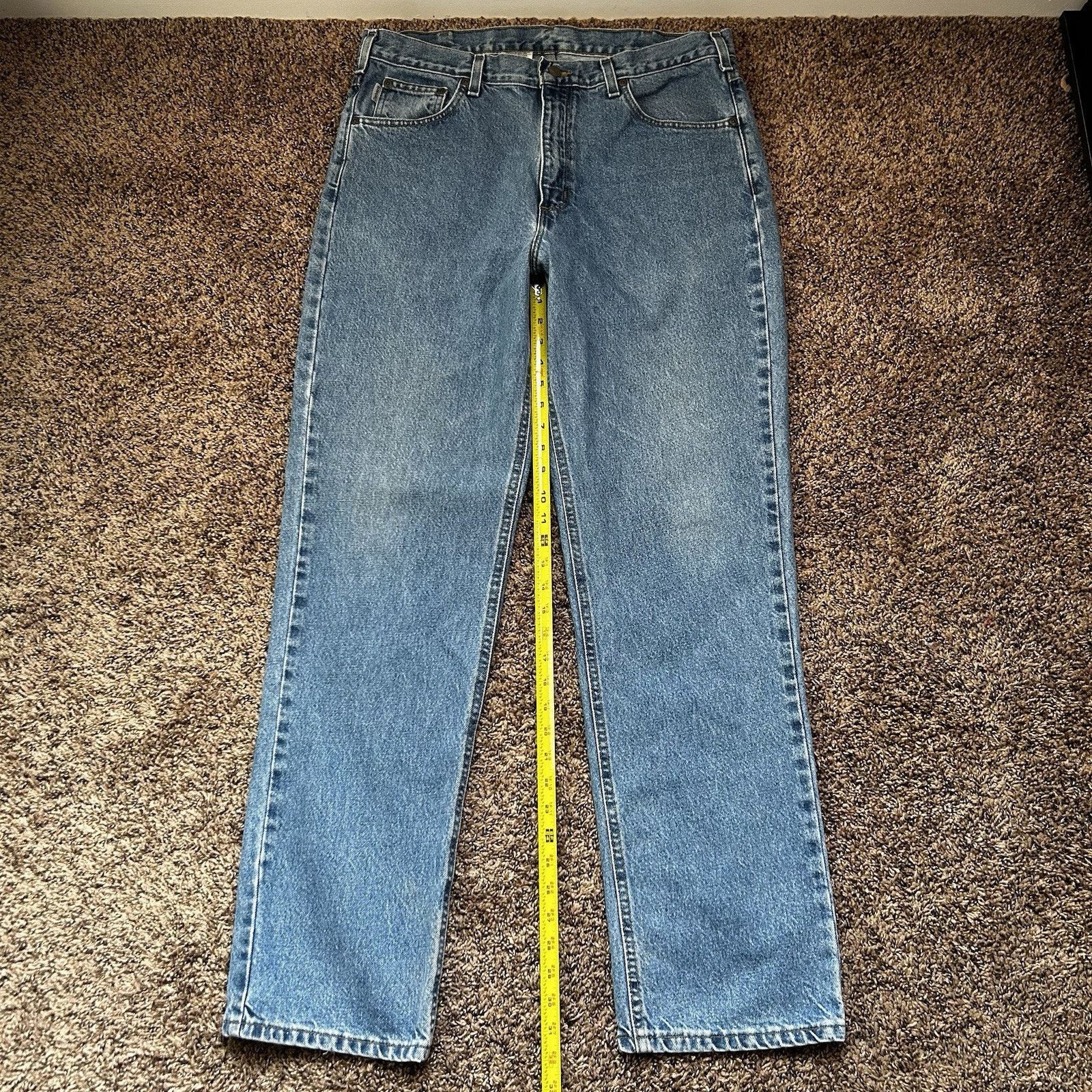 Carhartt Carhartt Straight Leg Jeans B180 STW Stonewash Mens 36 x 34 Size US 36 / EU 52 - 14 Thumbnail