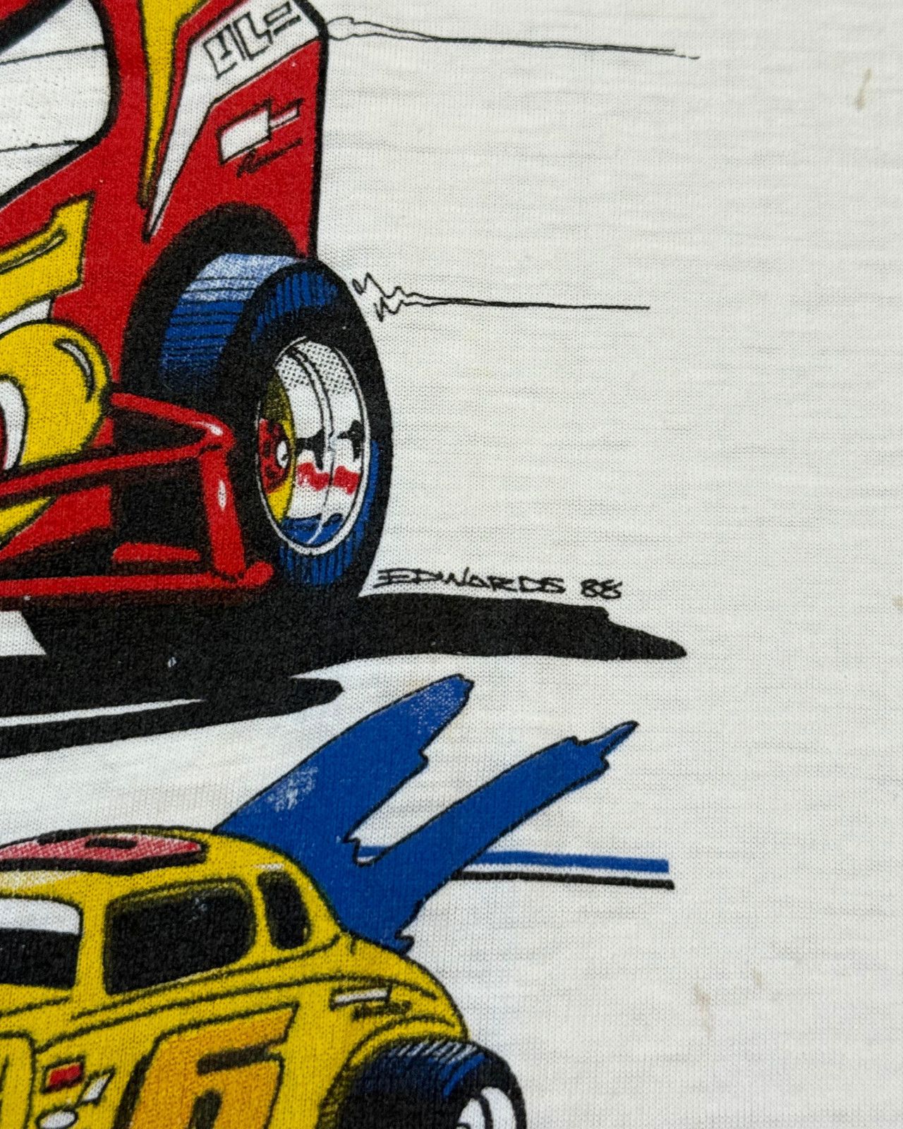 Vintage Rare Vintage 1988 Super Series Cayuga Speedway Ringer TShirt Size US L / EU 52-54 / 3 - 4 Thumbnail