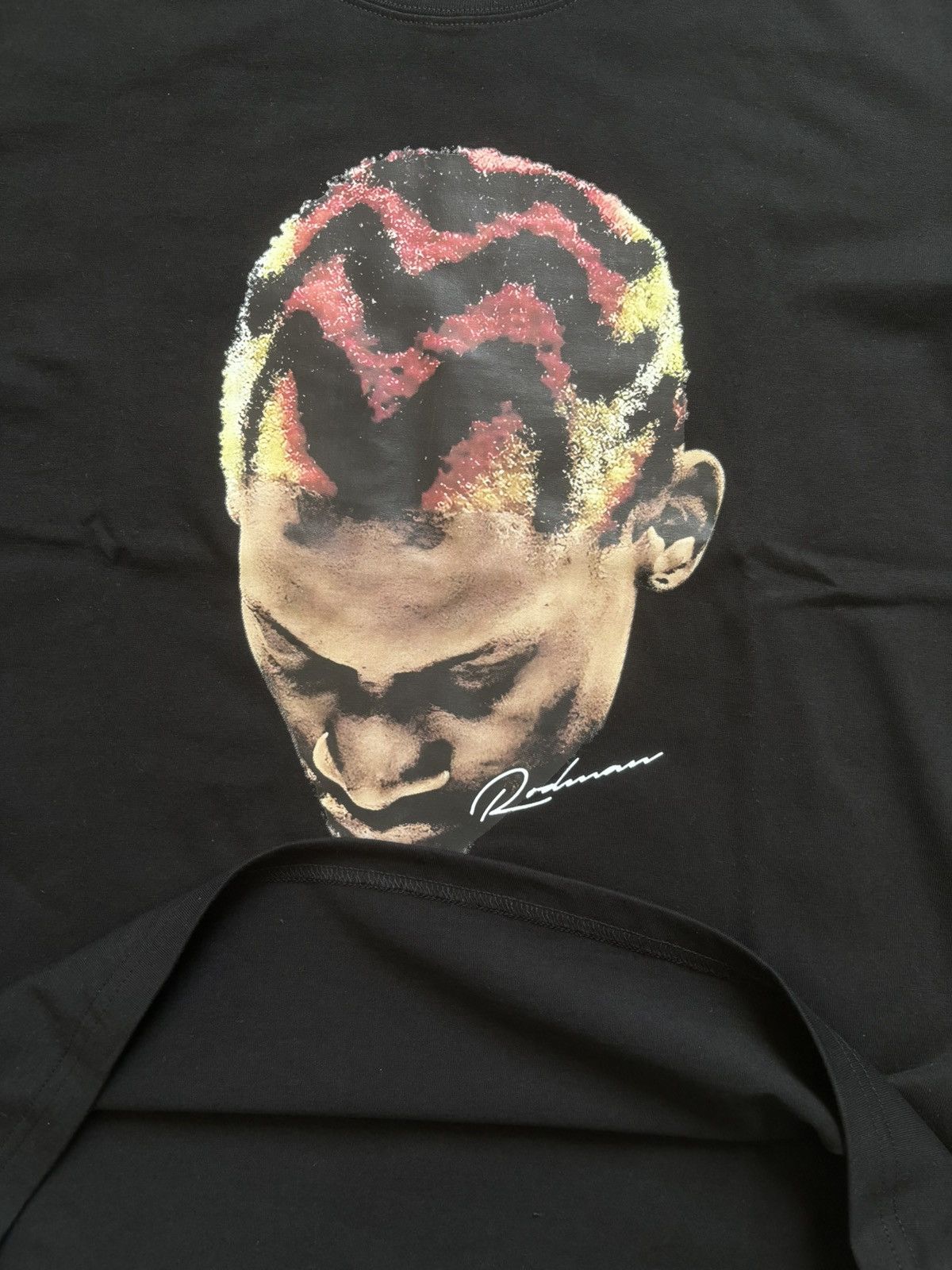 NBA × Vintage Vintage basketball Dennis Rodman graphic oversize black tee Size US M / EU 48-50 / 2 - 7 Thumbnail