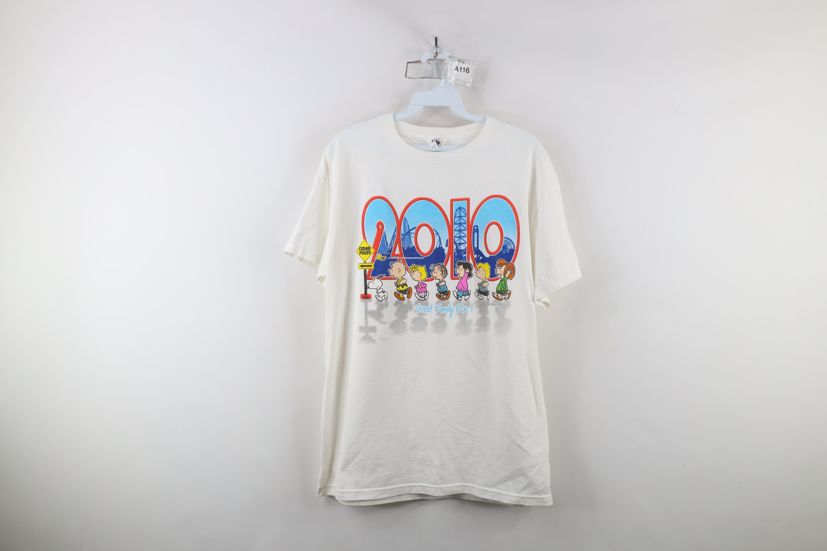 Vintage Vintage Y2K Brown Peanuts Cedar Point Amusement Park T-Shirt Size US M / EU 48-50 / 2 - 1 Thumbnail