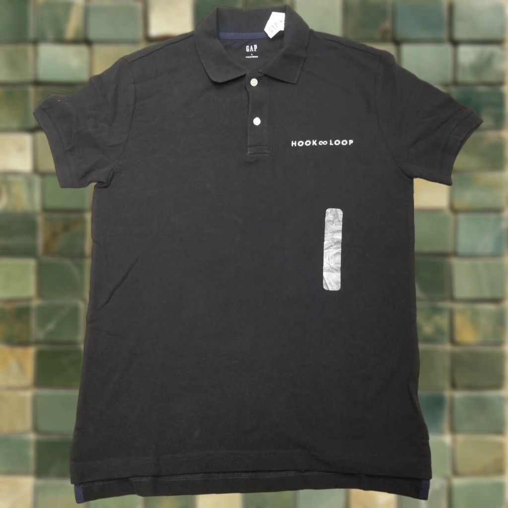 Gap Gap Polo Shirt Men S Black 100% Cotton Casual Golf Fishing Outdoor Embroidered Hook Loop Clothing Size US S / EU 44-46 / 1 - 1 Thumbnail