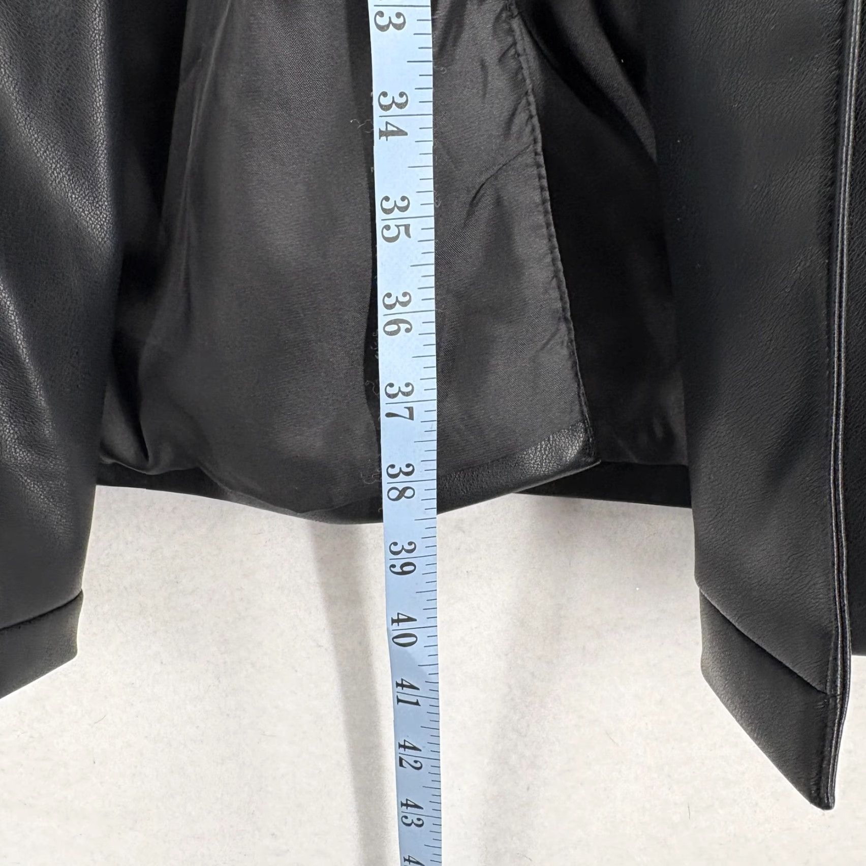 Vintage Bagatelle Collection Vest Womens Small Black Faux Leather Longline Trench Coat Size S / US 4 / IT 40 - 7 Thumbnail