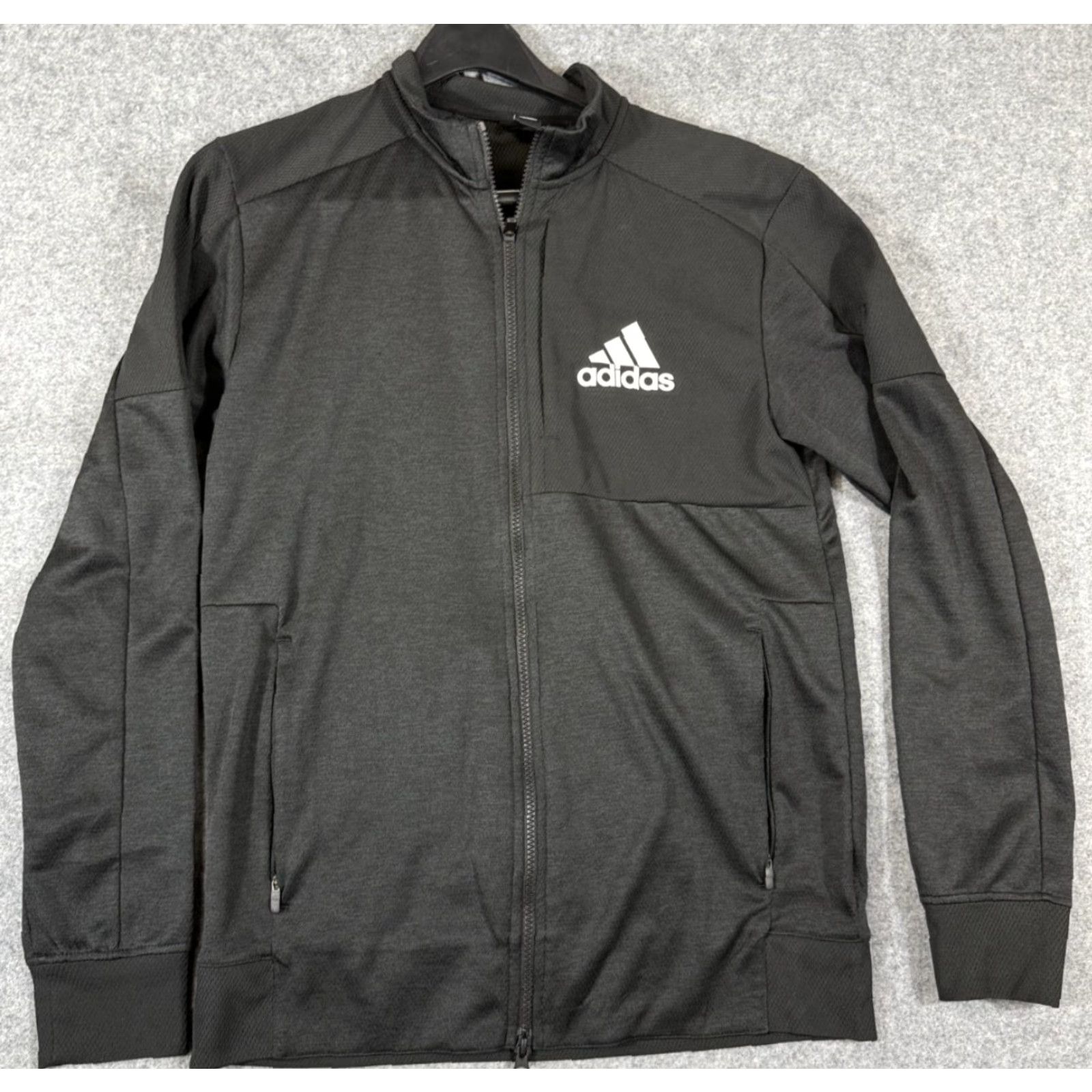 Adidas Adidas Track Jacket Mens S Black Full Zip Long Sleeve Logo Pockets Activewear Size US S / EU 44-46 / 1 - 3 Thumbnail