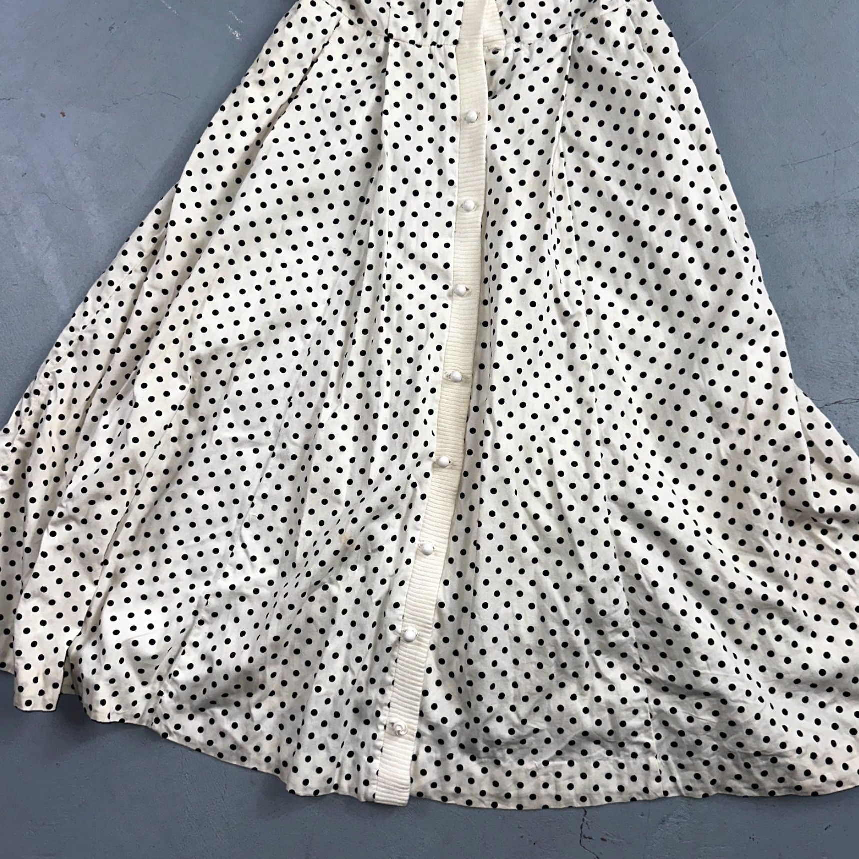Vintage VINTAGE Koret of California Dress Rockabilly 1950s San Francisco Polka Dot Shirt Size S / US 4 / IT 40 - 3 Thumbnail