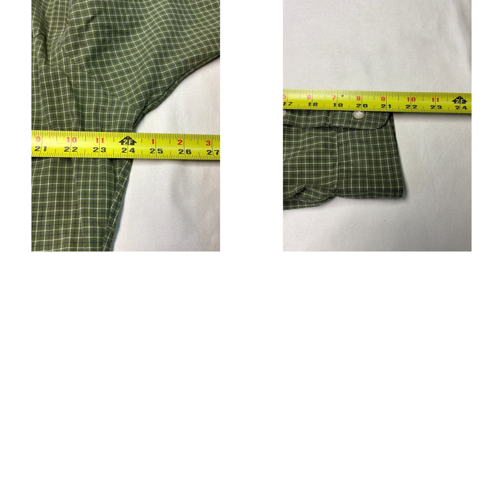Ralph Lauren Ralph Lauren Button-Up Shirt Men Large Green White Navy Plaid Check Classic Fit with Pockets Size US L / EU 52-54 / 3 - 8 Thumbnail