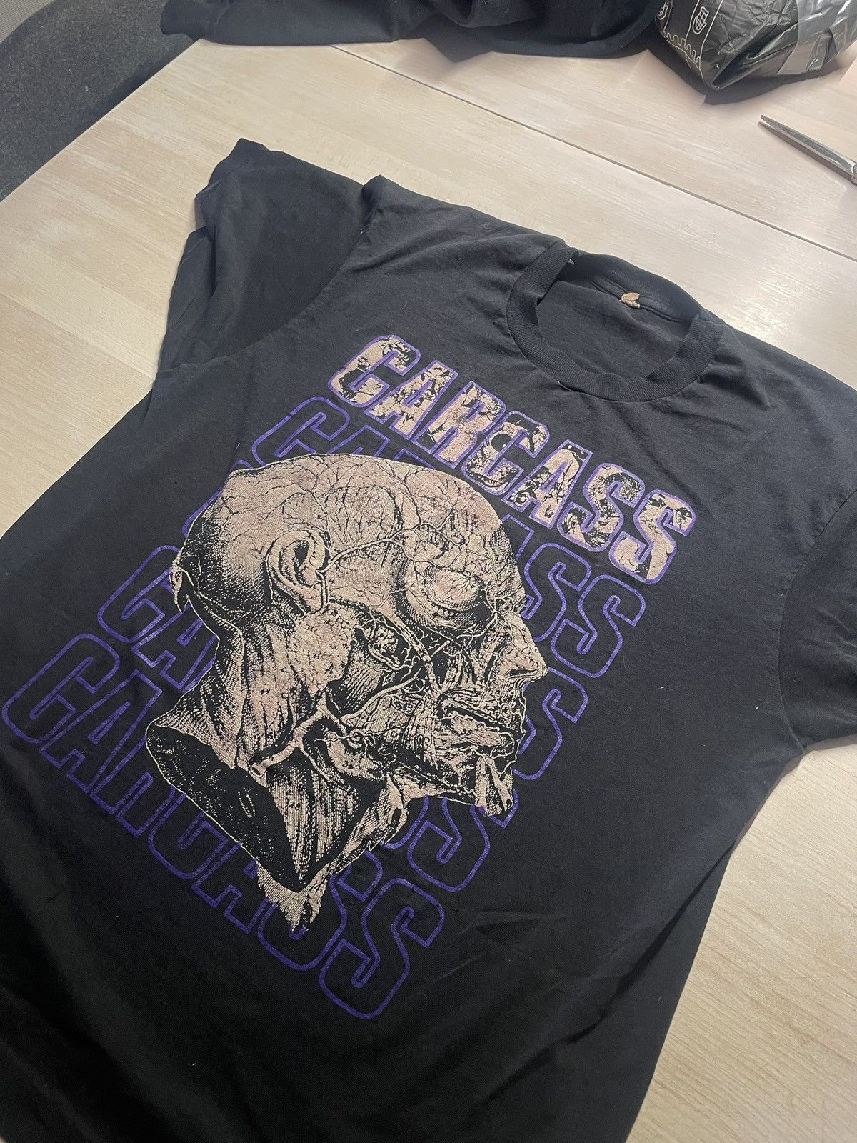 Band Tees 1990 Carcass skull tour shirt vintage death metal shirt Size US L / EU 52-54 / 3 - 2 Thumbnail