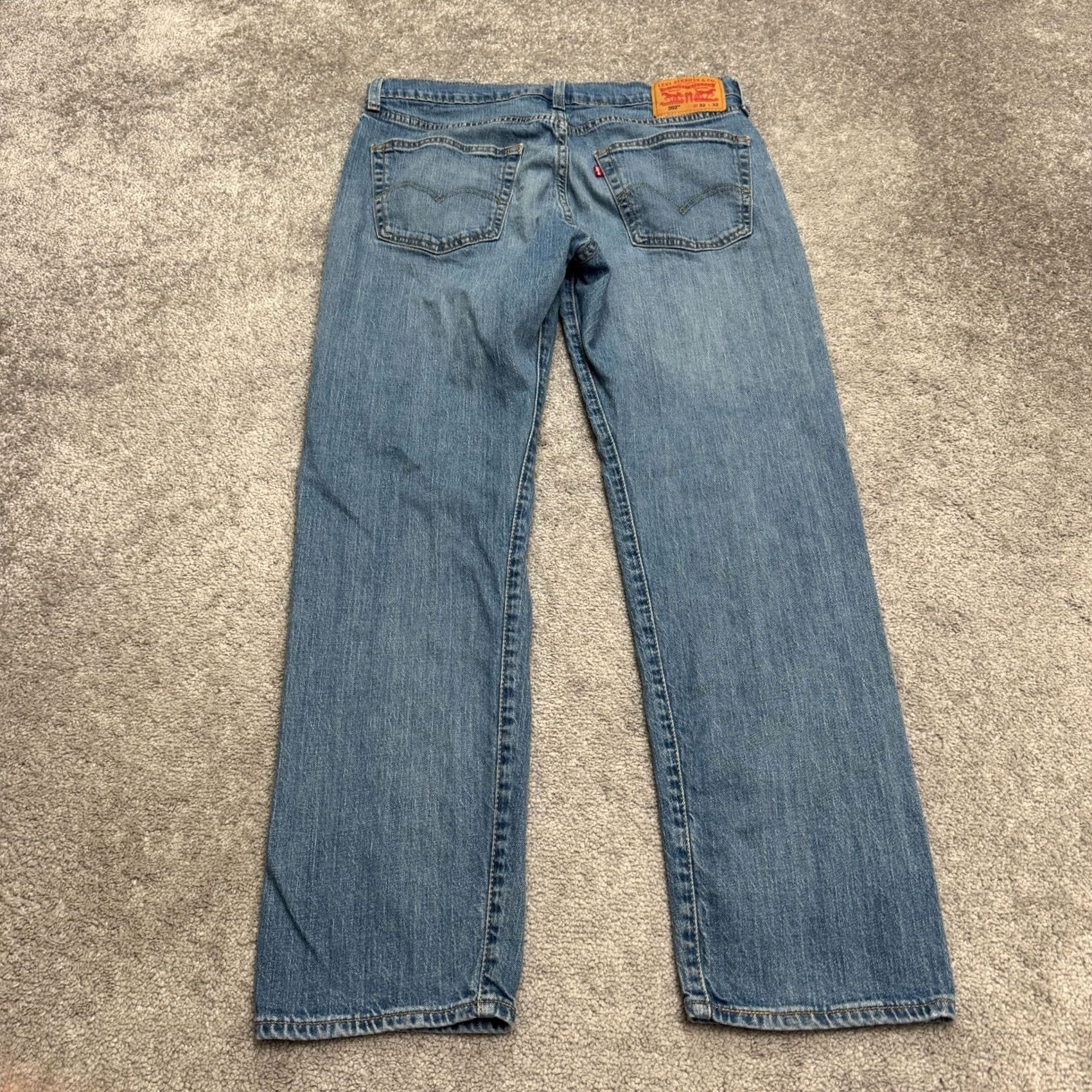 Levi's Levi's 502 Regular Taper Denim Jeans Mens 33x29 Blue Medium Wash Classic Size US 33 - 2 Thumbnail