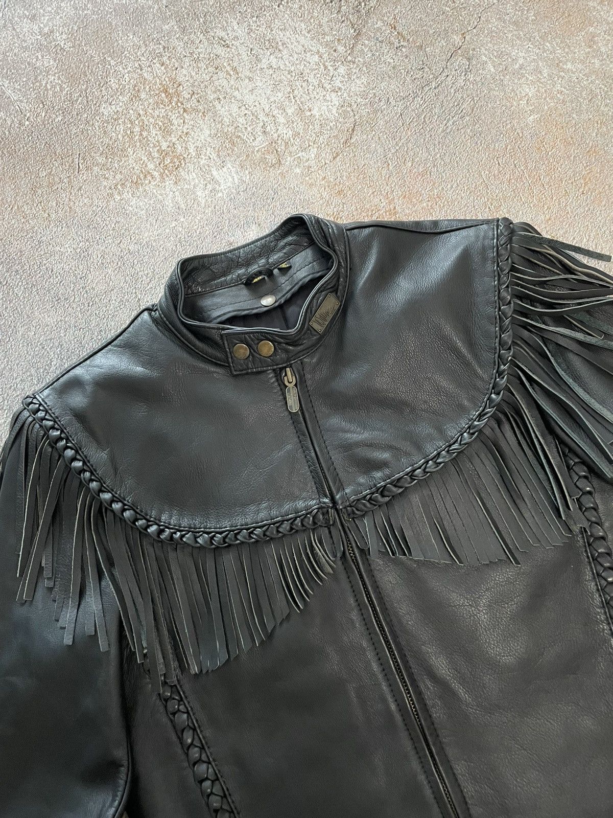 Harley Davidson Vintage Harley Davidson Willie G Fringe Leather Jacket Size M / US 6-8 / IT 42-44 - 3 Thumbnail