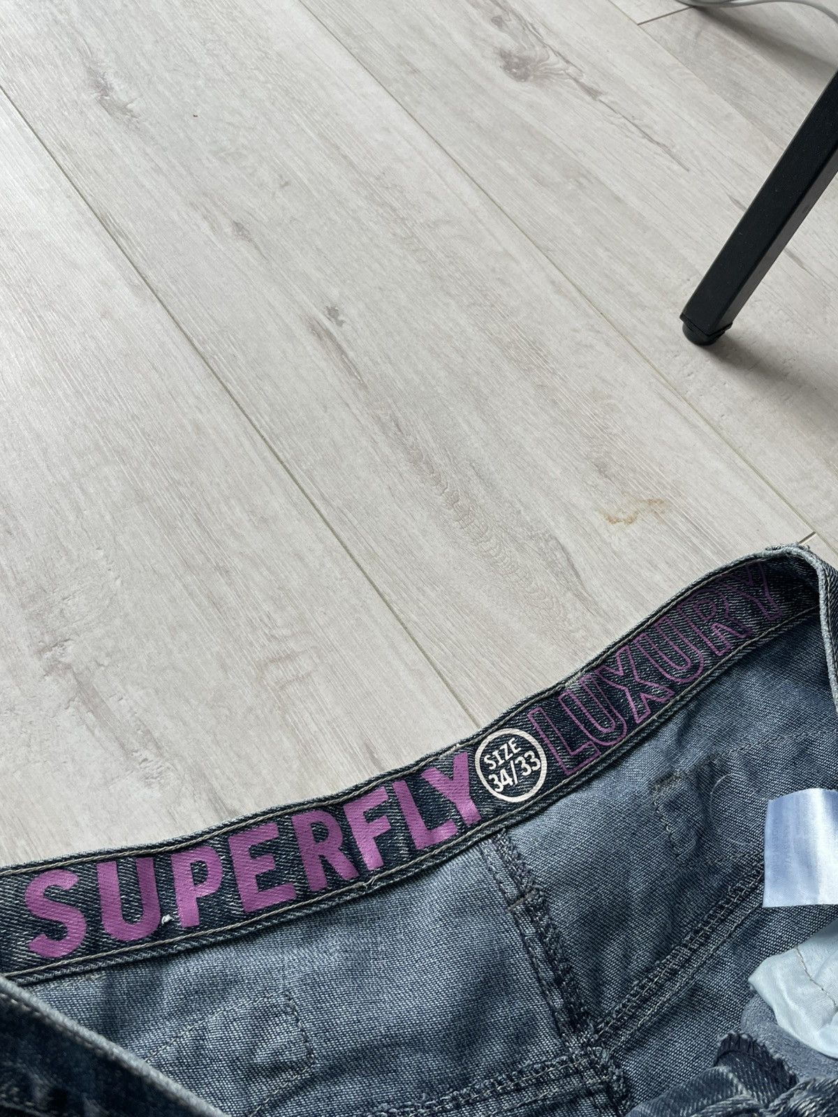 Japanese Brand Vintage 90’s Super Fly Japan Denim Jeans Y2K Big Logo RARE Size US 34 / EU 50 - 11 Thumbnail