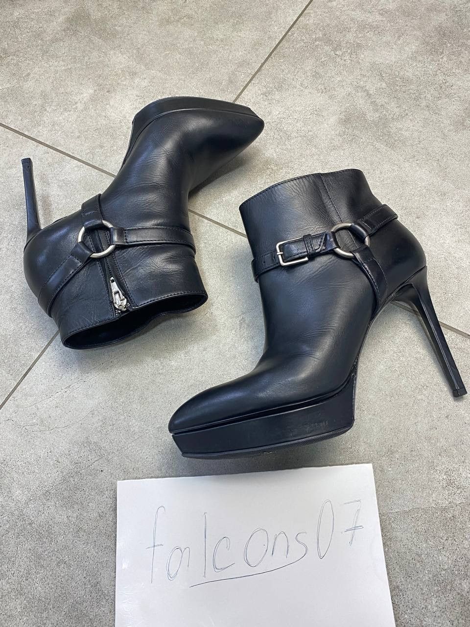 Saint Laurent Paris Saint Laurent By Hedi Slimane Janis Harness Heel Biker Boots Size US 10 / IT 40 - 2 Thumbnail