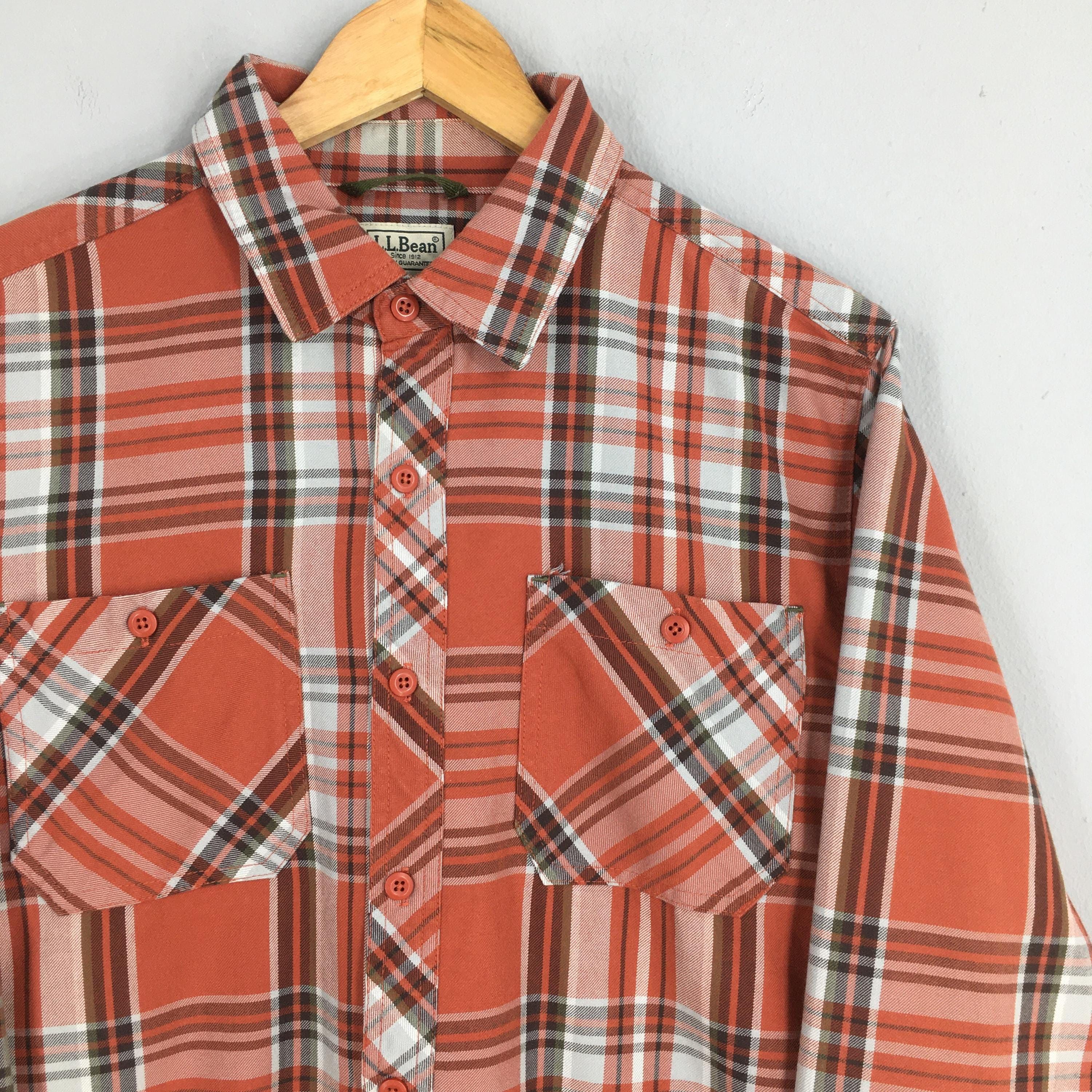 L.L. Bean × Vintage Vintage LL Bean Flannel Checkered Shirt Men Medium Size US M / EU 48-50 / 2 - 2 Thumbnail