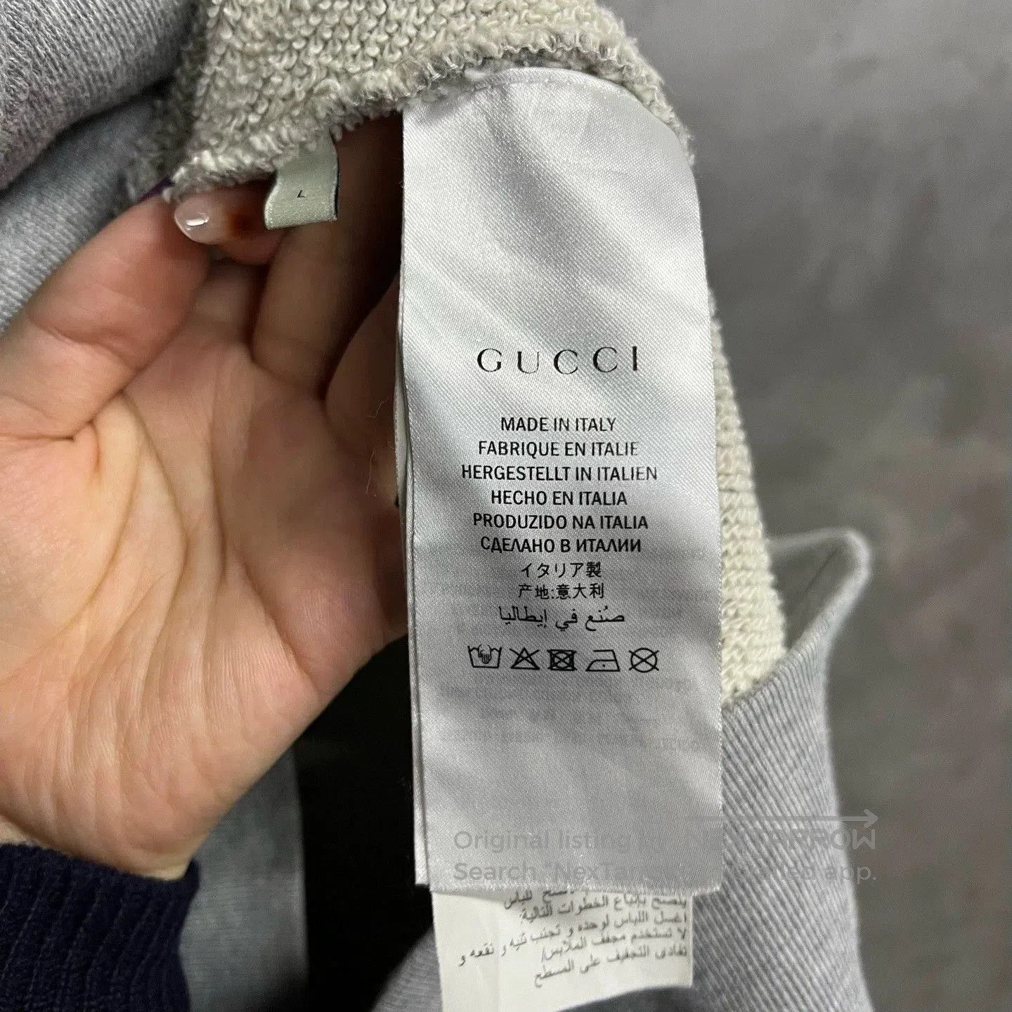 Gucci gucci grey striped hoodie with zipper. Size US L / EU 52-54 / 3 - 4 Thumbnail