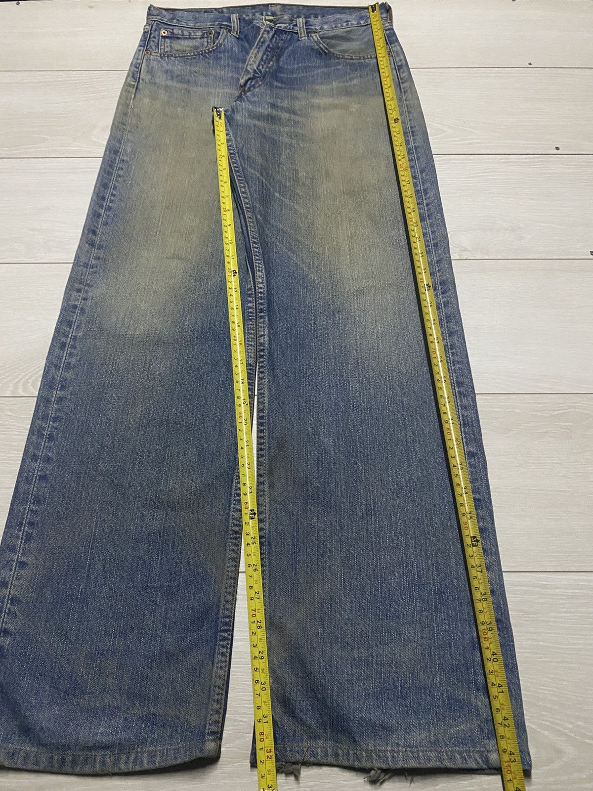 Levi's Vintage Clothing Vintage Levis 503 Mud Wash Distressed Baggy Jeans Size US 31 - 12 Thumbnail