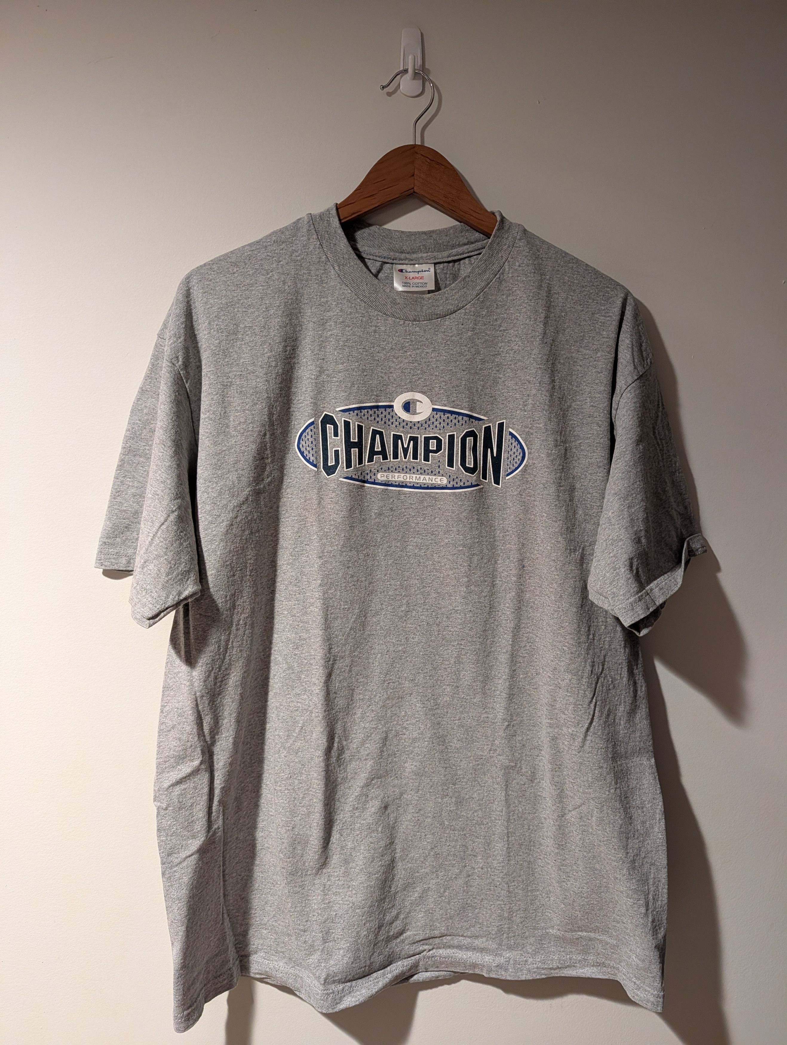 Champion Vintage Champion Tee T Shirt Spell Out Graphic Short Sleeve Size US XL / EU 56 / 4 - 1 Thumbnail