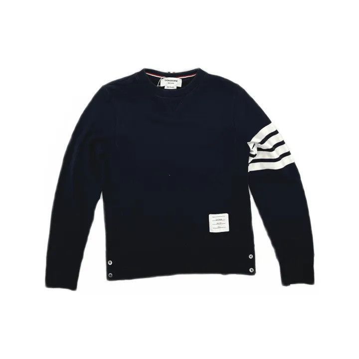 Thom Browne Thom Browne Classic Four Stripe Crew Neck Sweatshirt -2507 Size US S / EU 44-46 / 1 - 8 Thumbnail