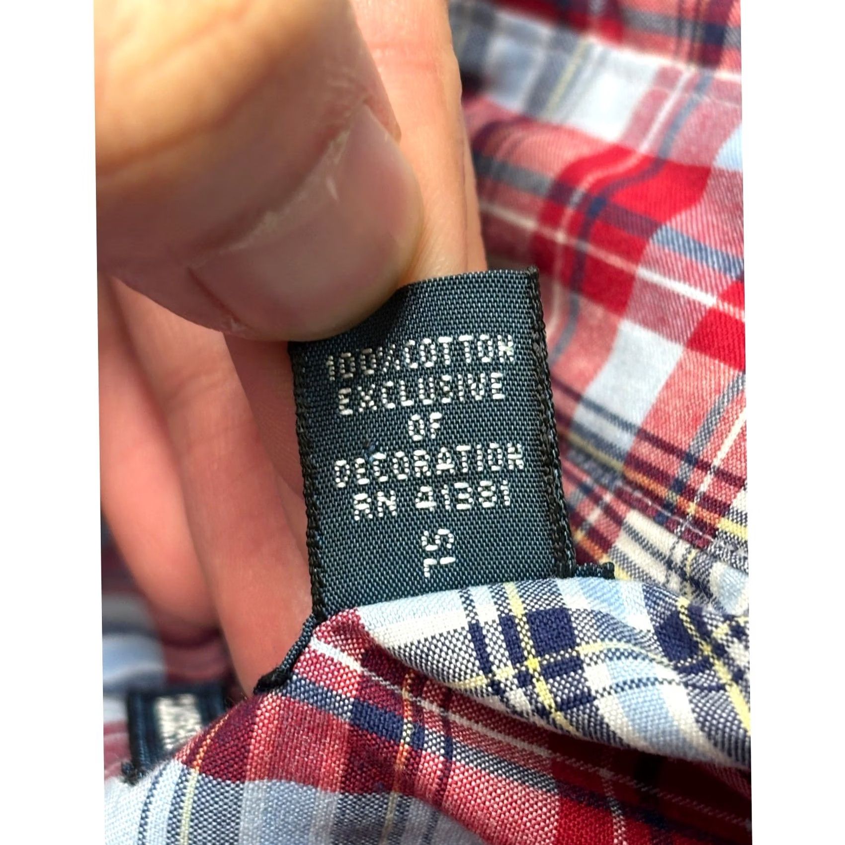 Ralph Lauren Ralph Lauren Shirt Mens XL Classic Fit Plaid Button Down Red White Blue Cotton Size US XL / EU 56 / 4 - 5 Thumbnail