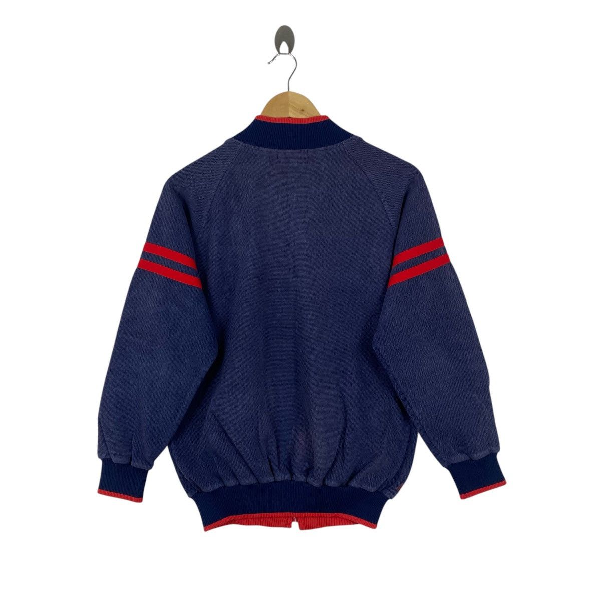 Vintage Vtg 70s California Todal Knit Bomber Jacket Navy Red Logo Size US M / EU 48-50 / 2 - 2 Thumbnail