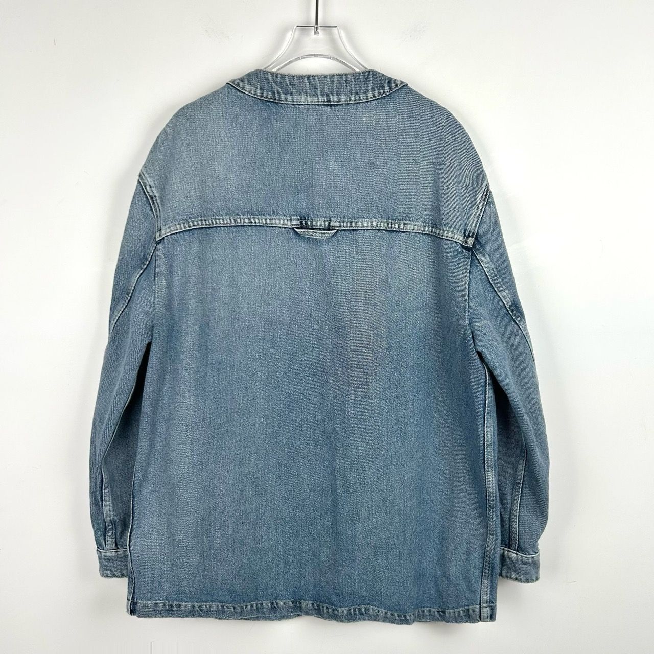 Miu Miu MiuMiu Logo Print Multi-Pocket Vintage Blue Denim Jacket, Si Size M / US 6-8 / IT 42-44 - 8 Thumbnail