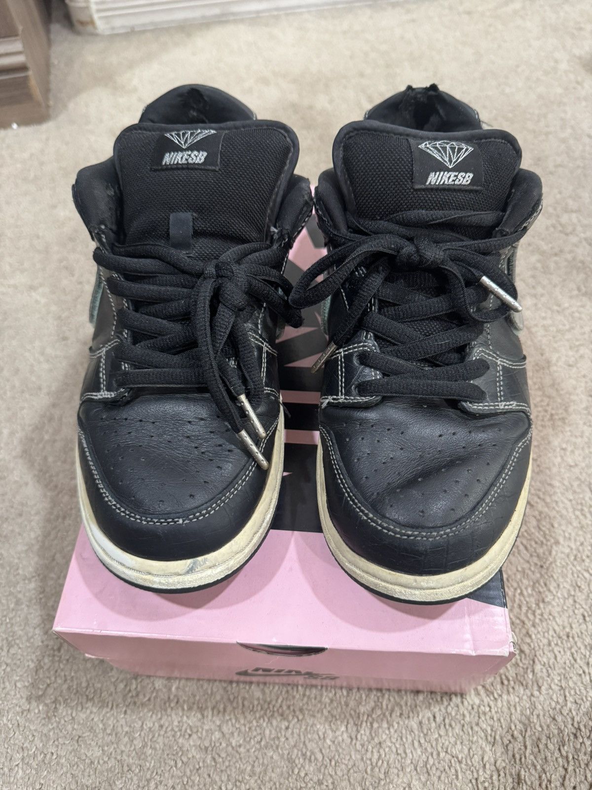 Nike SB Nike Sb Dunks x Diamond Supply “Black Diamond” Size US 9 / EU 42 - 3 Thumbnail