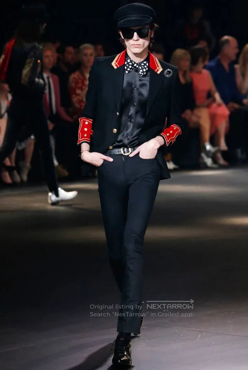 Saint Laurent Paris Saint Laurent Paris Black and Red Palace Brocade Suit Size US M / EU 48-50 / 2 - 7 Thumbnail